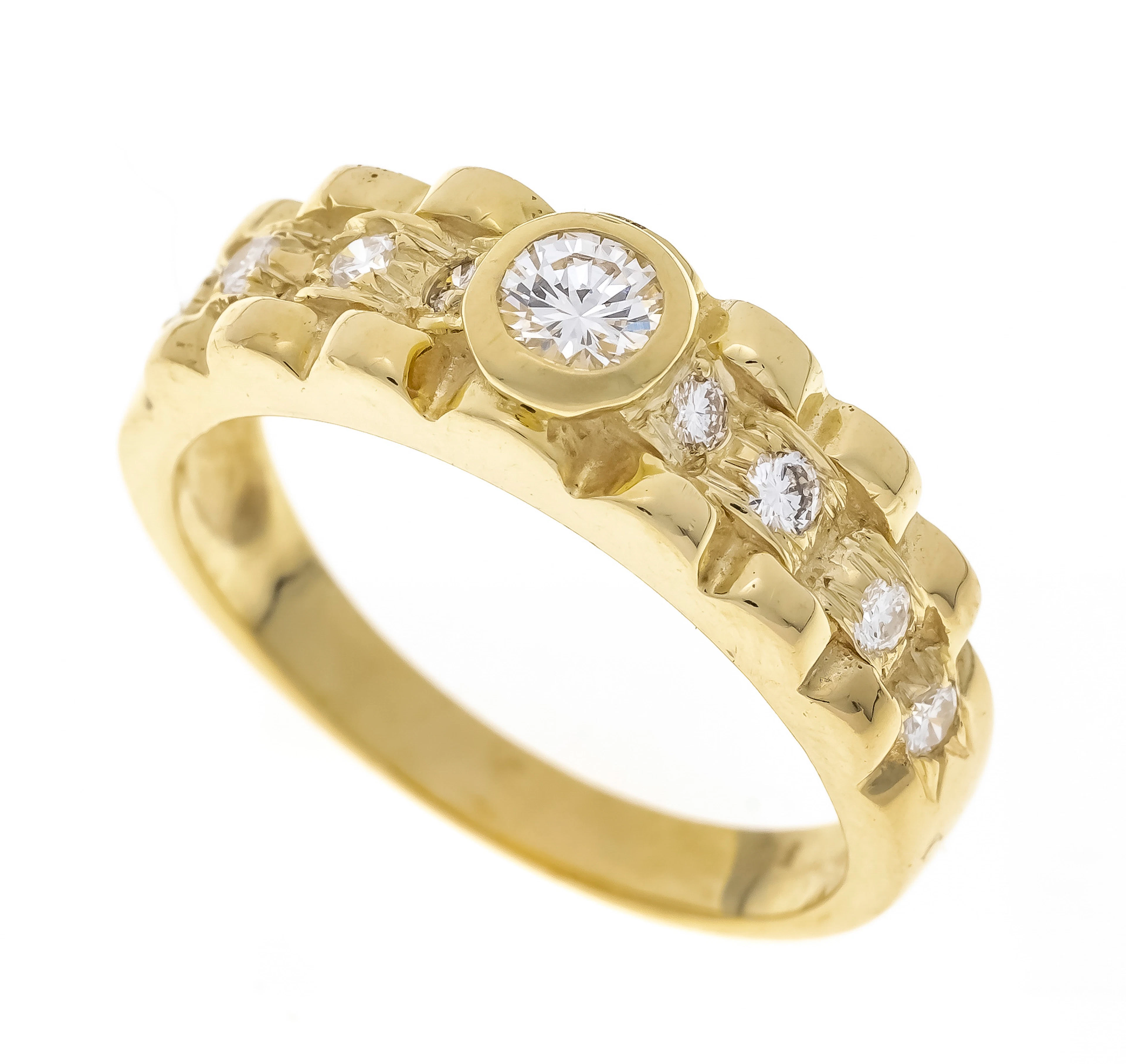 Brillant-Ring GG 585/000 mit eine