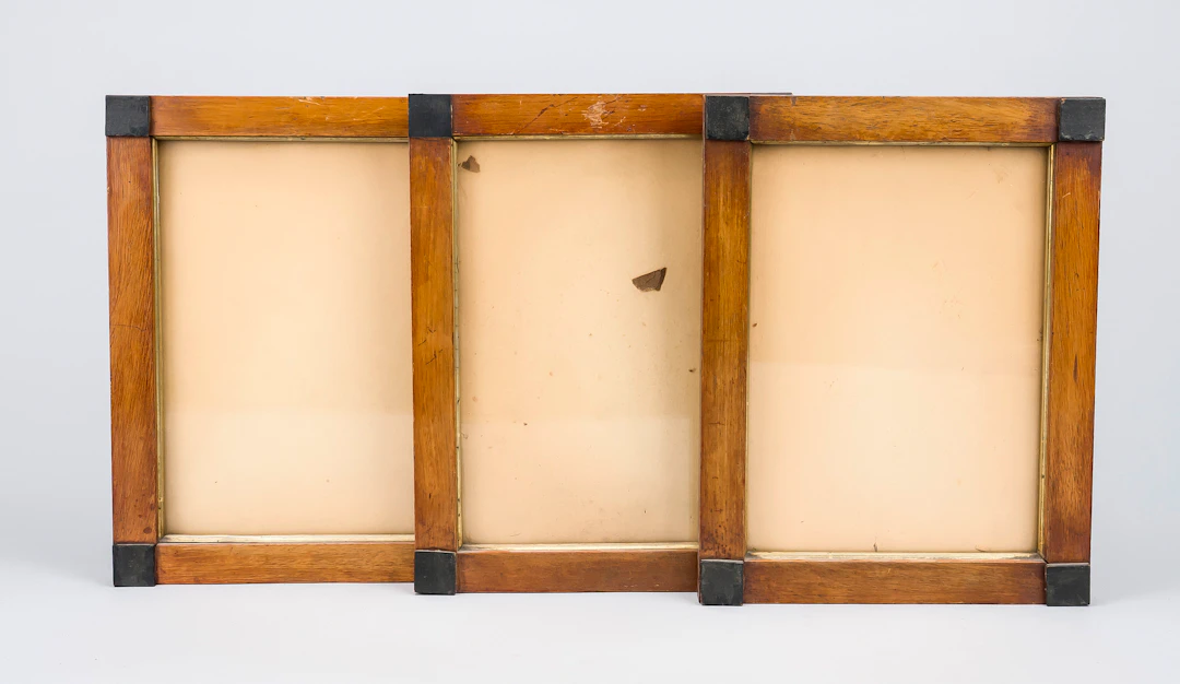 3 Biedermeier Bilderrahmen, 1. H.