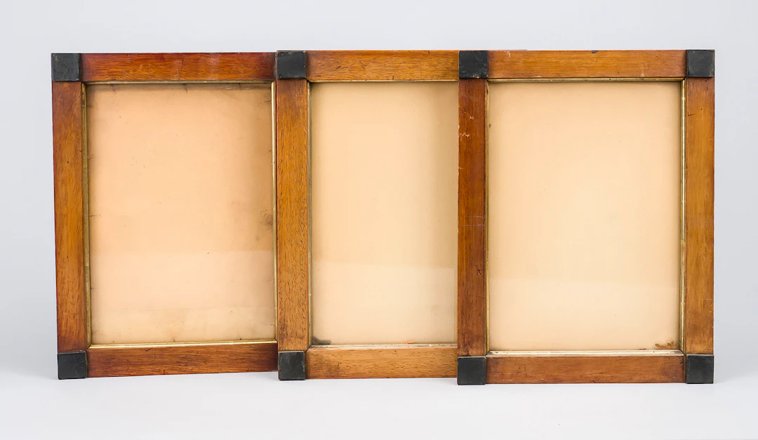 3 Biedermeier Bilderrahmen, 1. H.