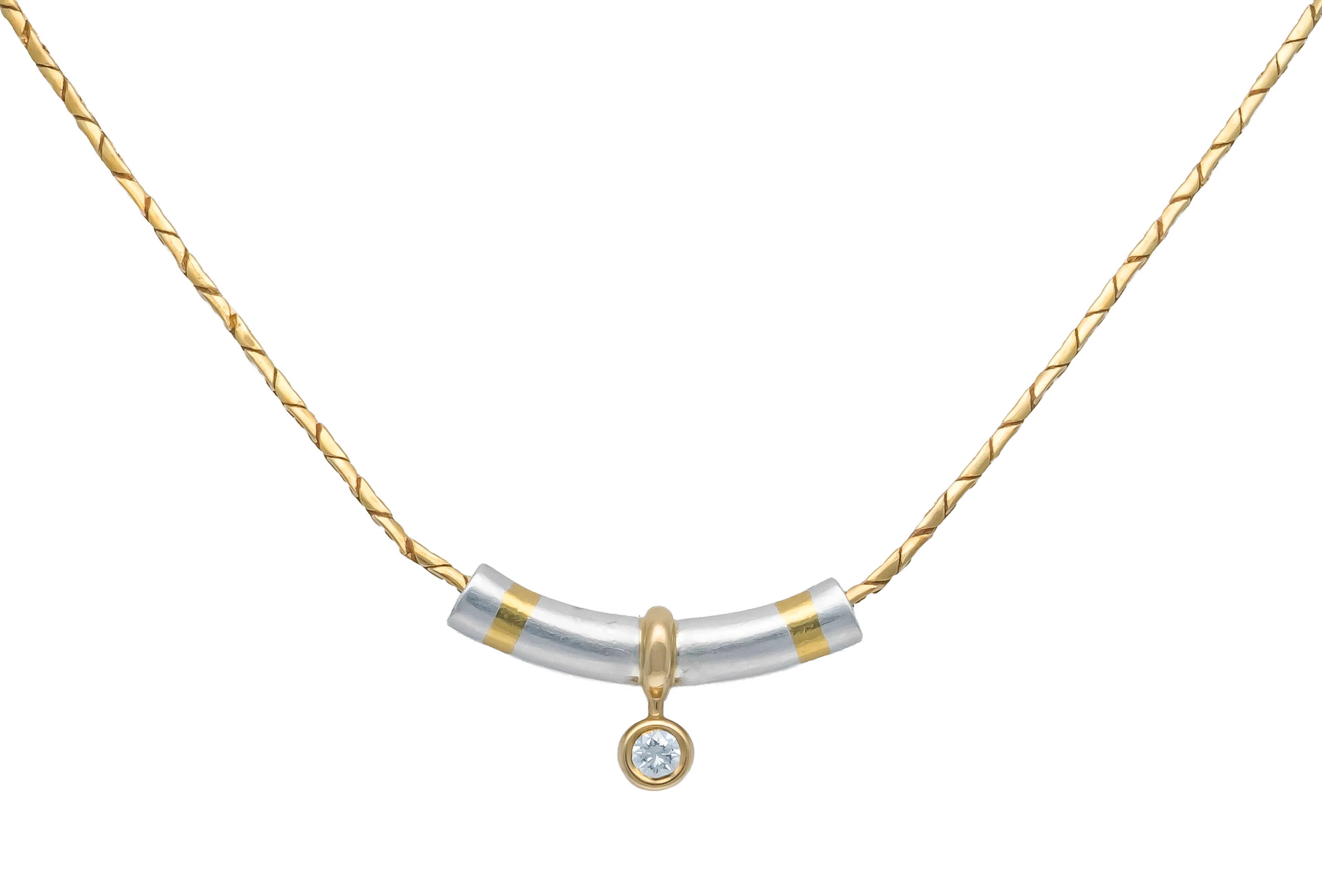 Solitär Brillant-Collier bestehen