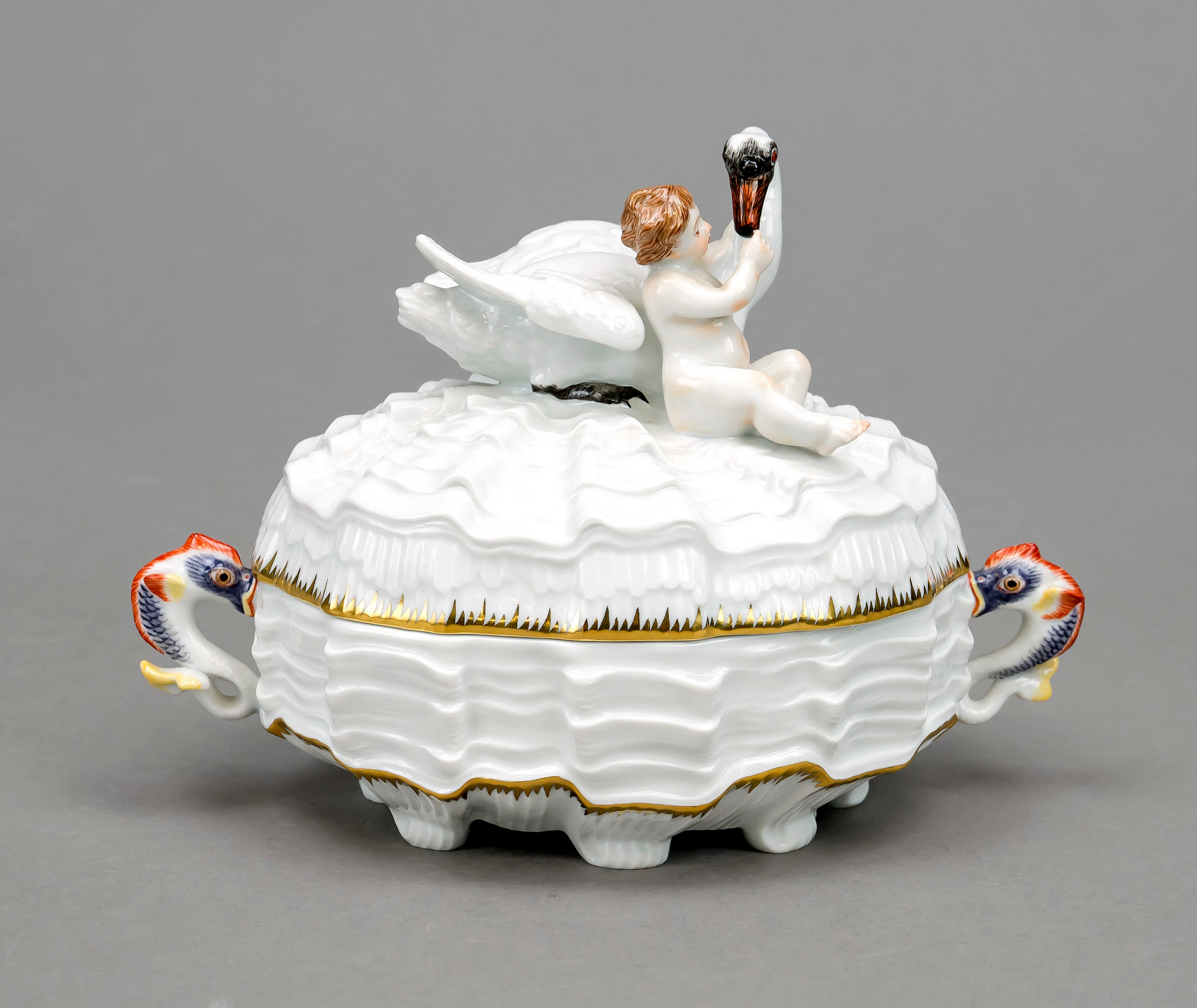 Figürliche Deckeldose, Meissen, J