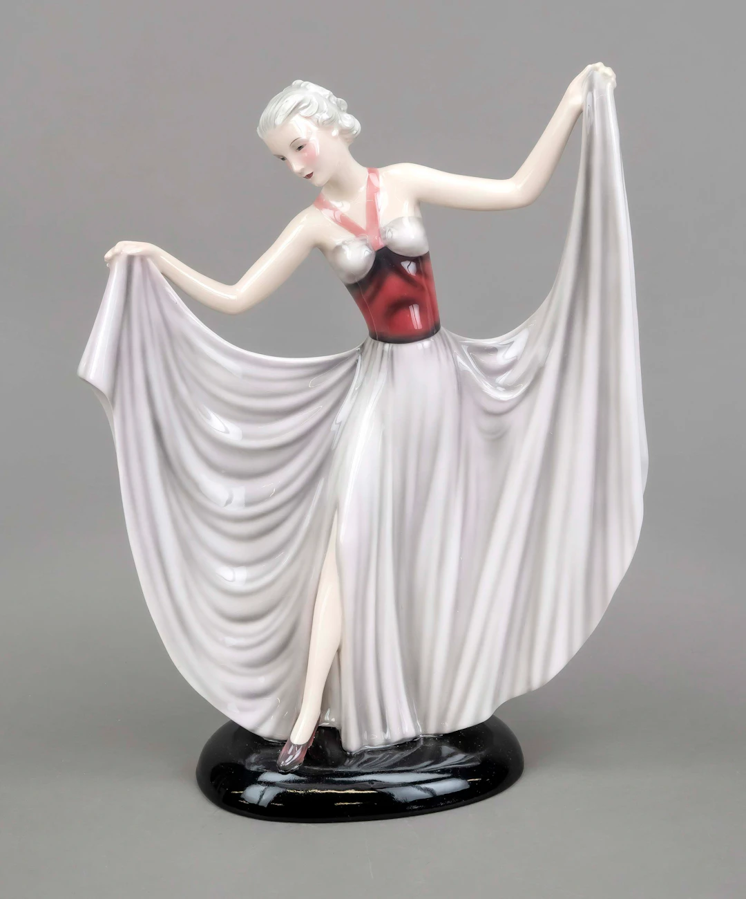 Art Deco Figur, Tanzstudie, Golds