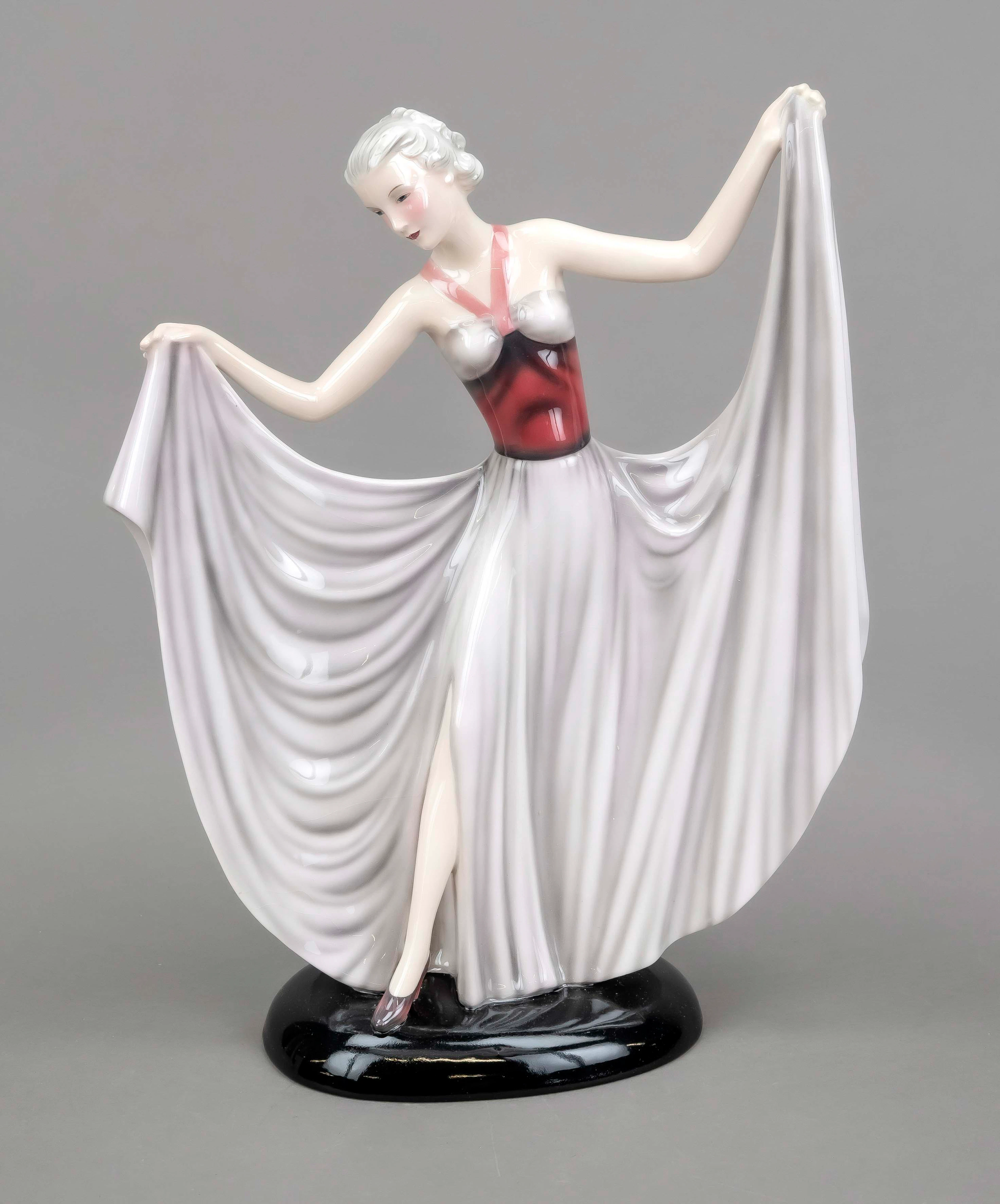 Art Deco Figur, Tanzstudie, Golds