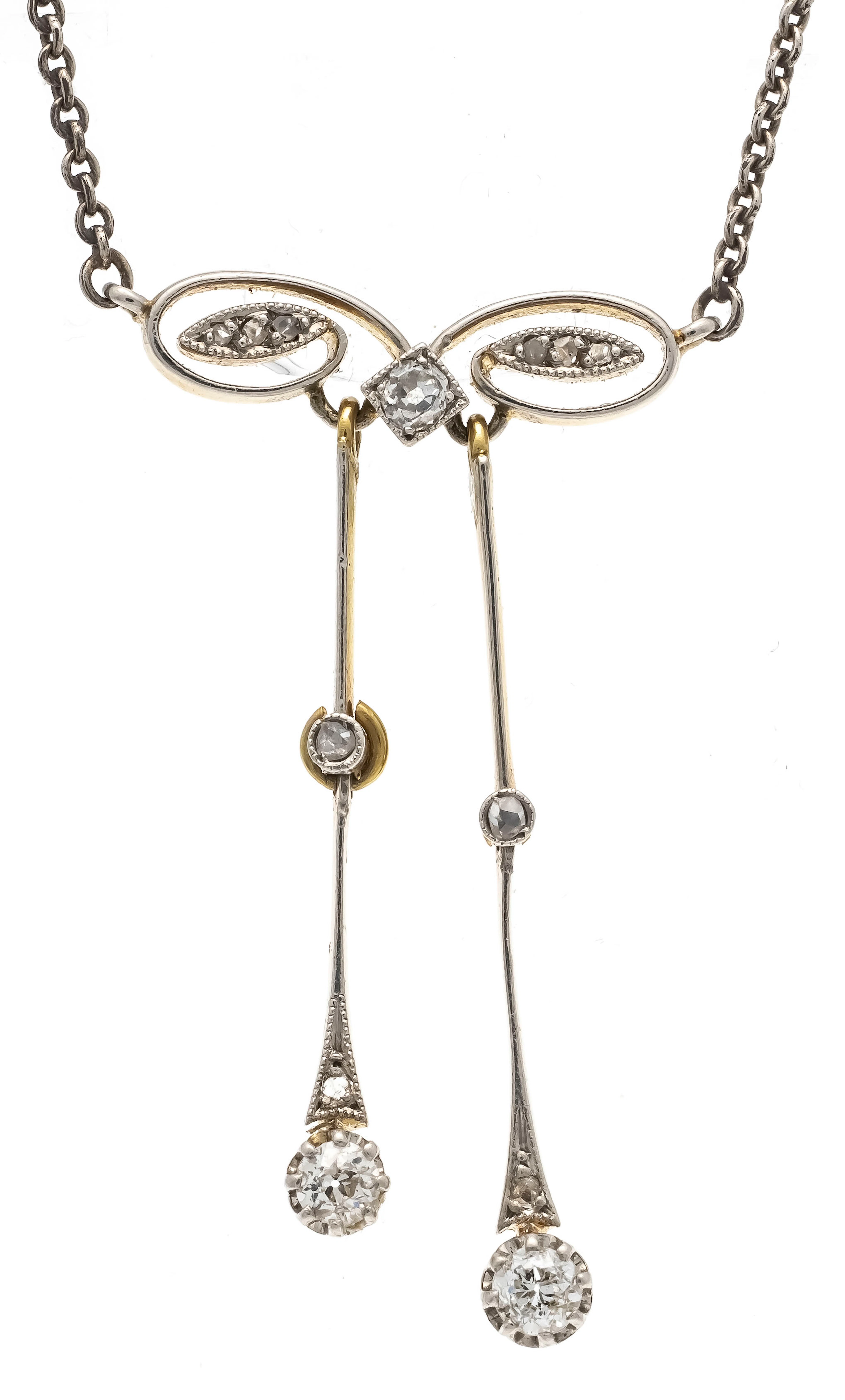 Jugendstil-Diamant-Collier Platin