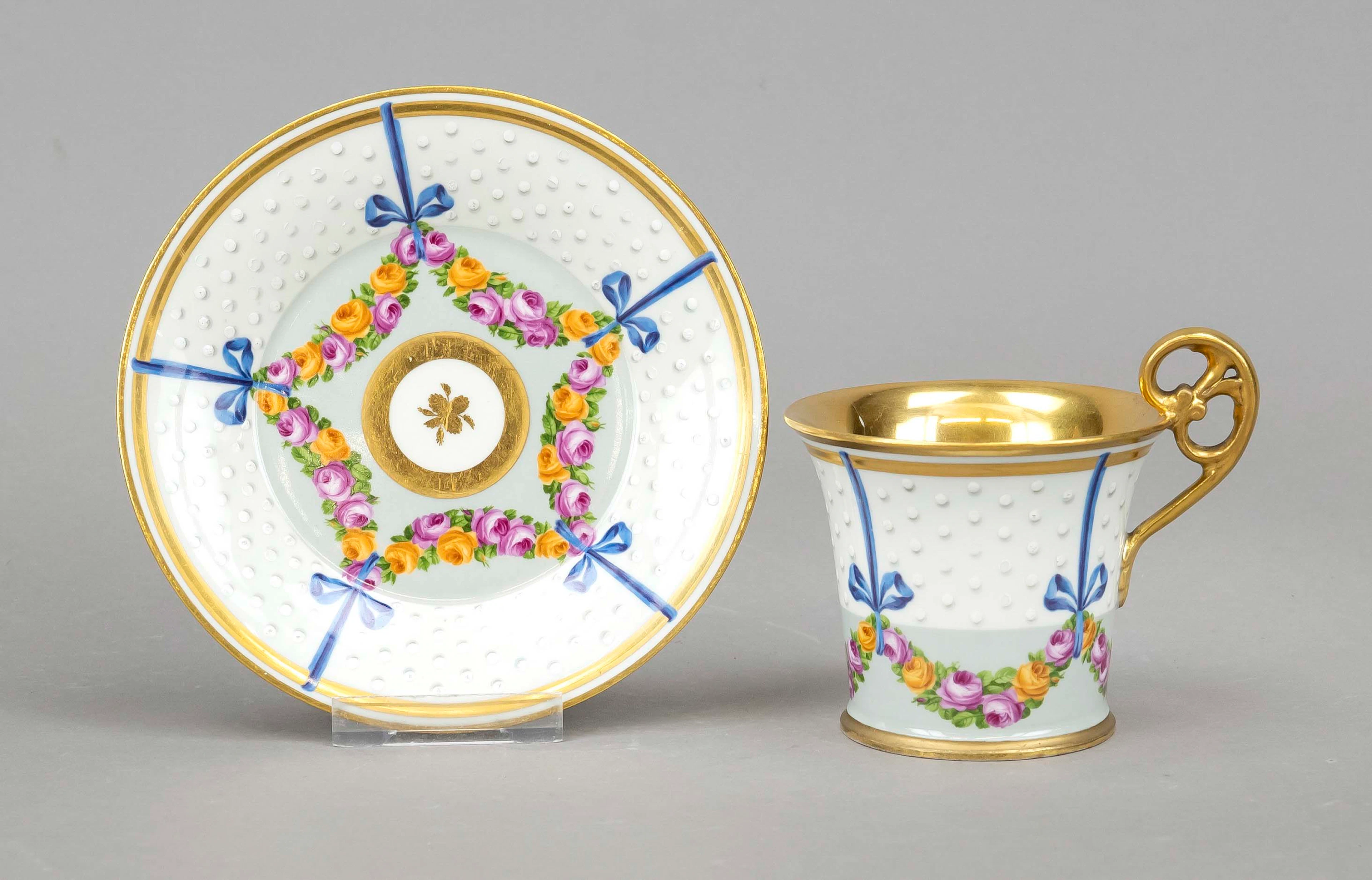 Biedermeier-Prunktasse mit UT, Wien