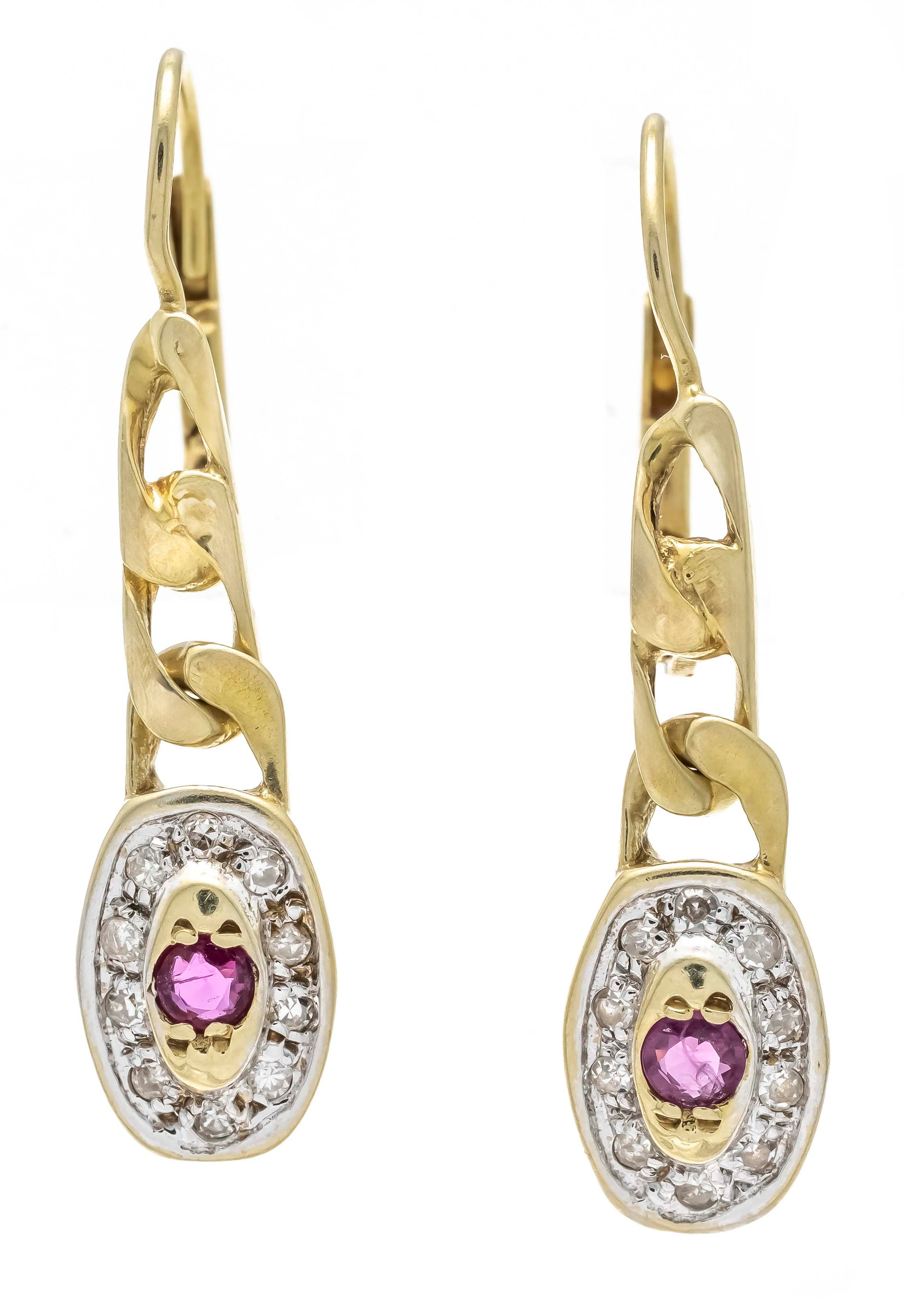 Rubin-Diamant-Ohrringe GG/WG 585/000