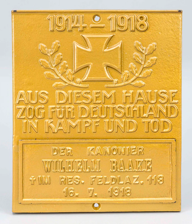 Gedenktafel für gefallenen Soldat