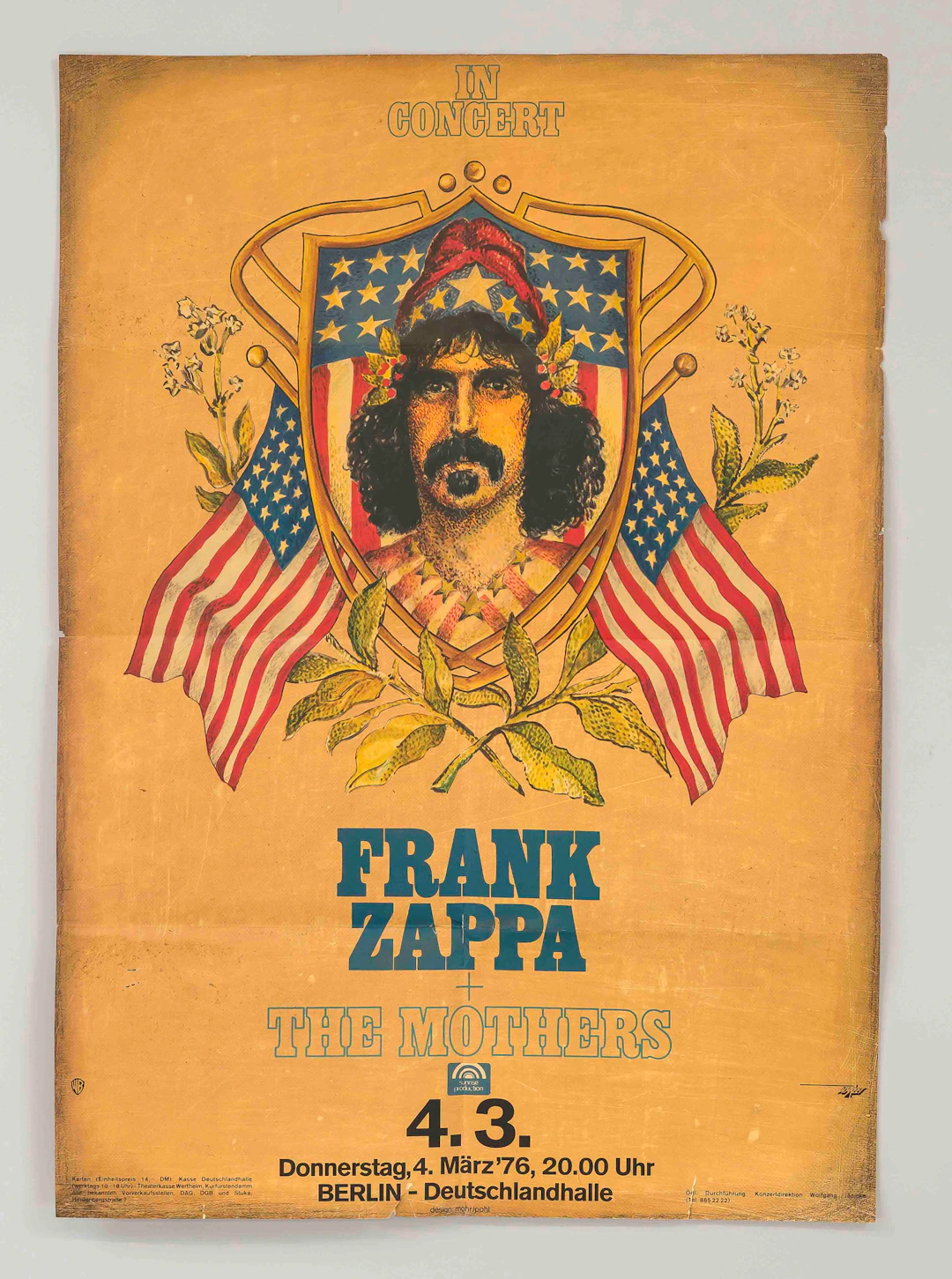 Konzertplakat Frank Zappa, 1970er