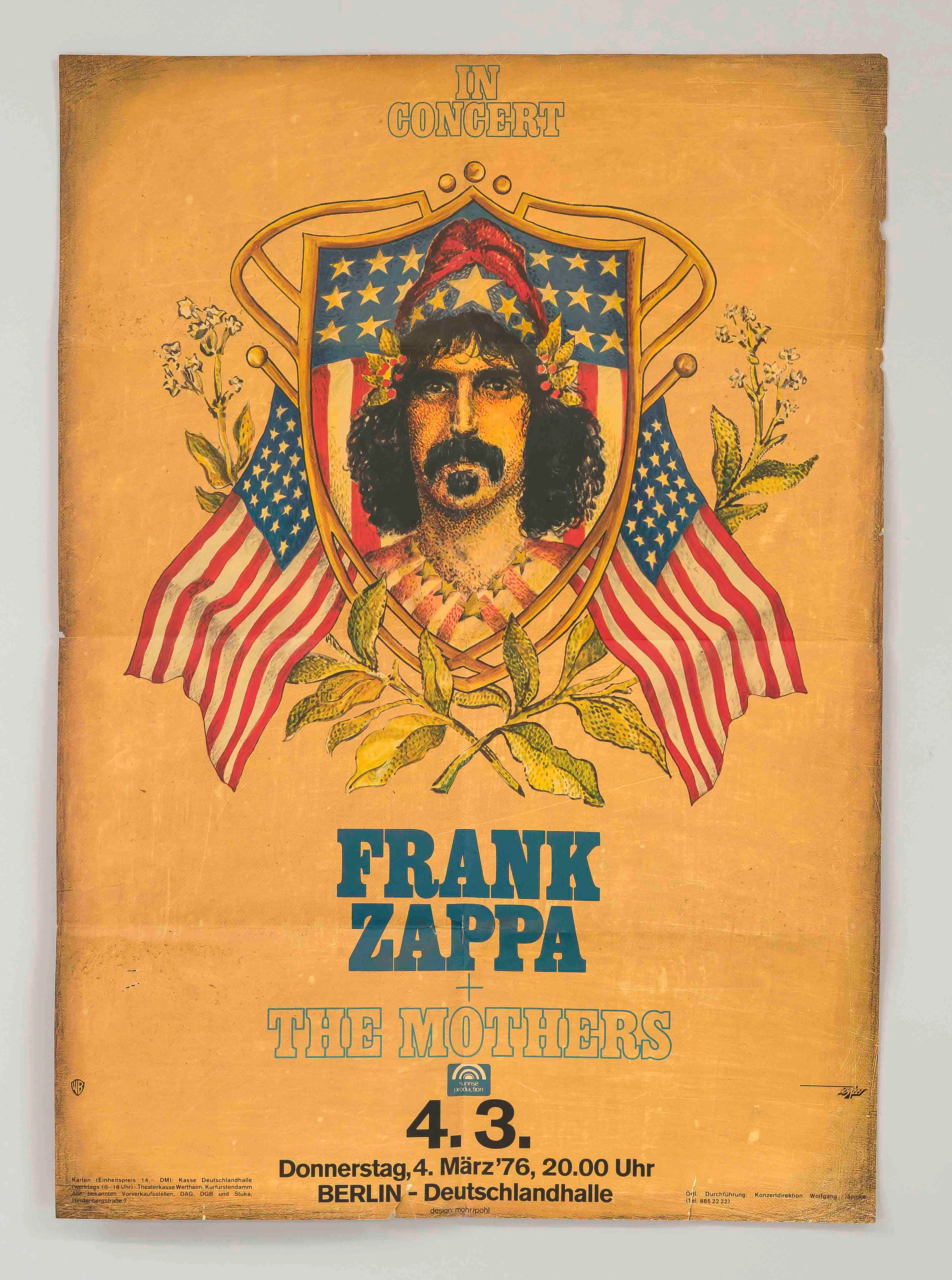 Konzertplakat Frank Zappa, 1970er