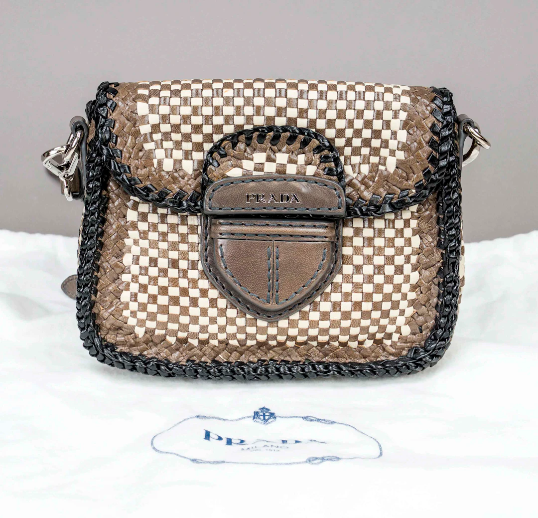 Prada, Madras Woven Leather Cross