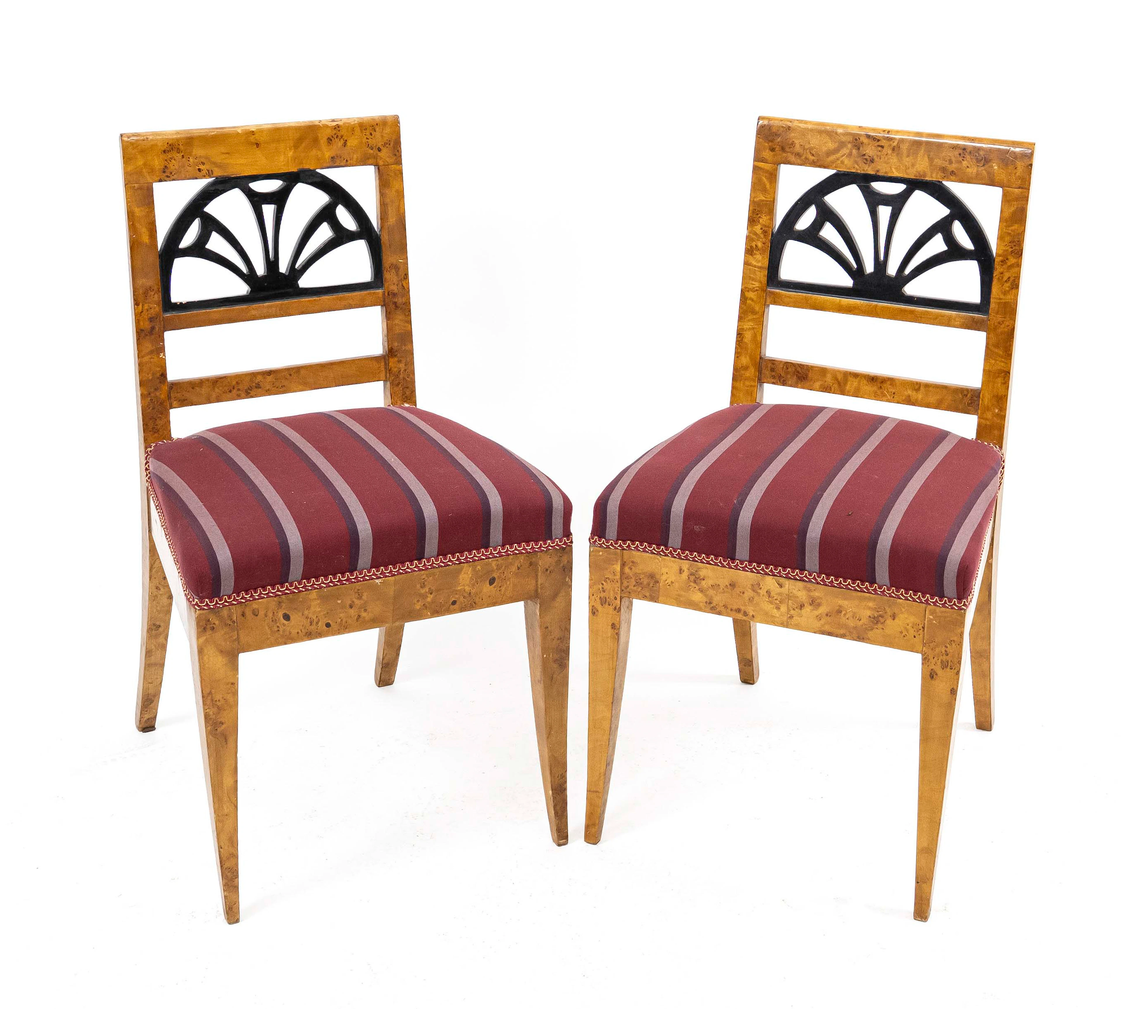 Paar Stühle im Biedermeier-Stil, 2