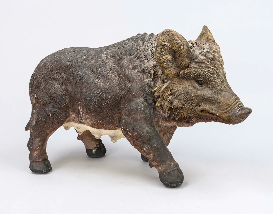 Wildschwein, w. 19. Jh., Terracot
