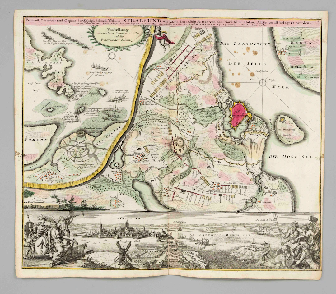 Historische Karte von Stralsund u
