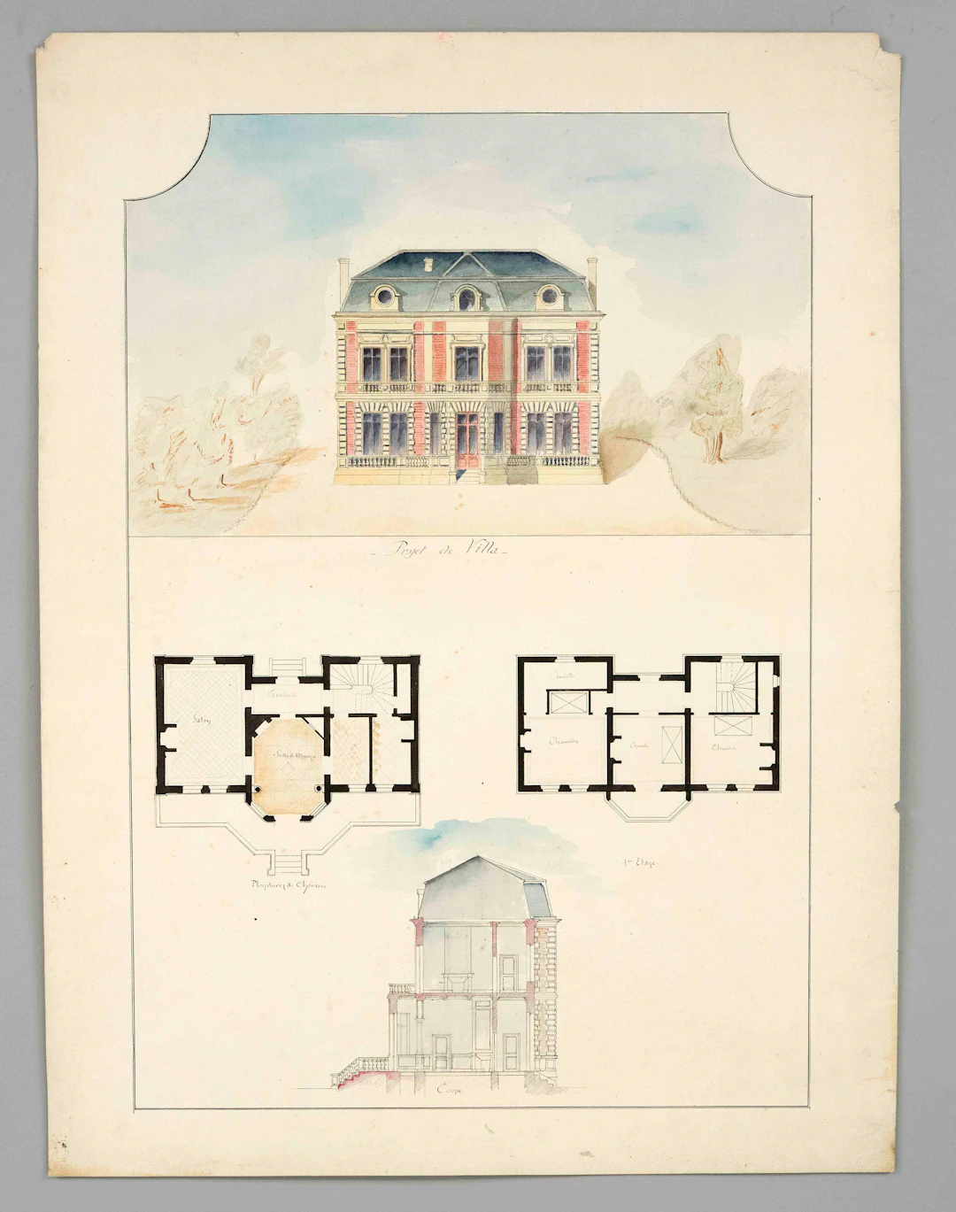 Frz. Architekturzeichner um 1860