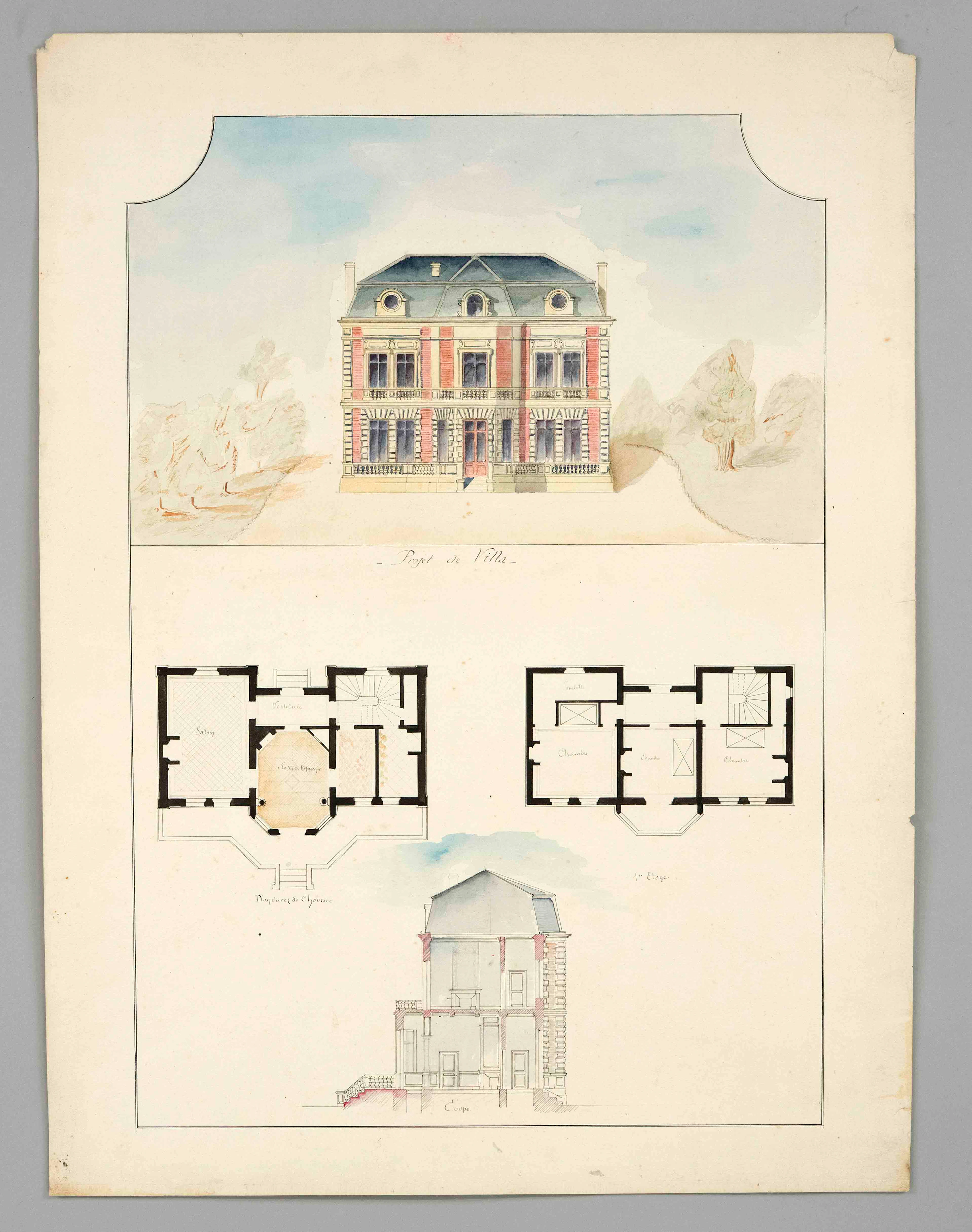 Frz. Architekturzeichner um 1860