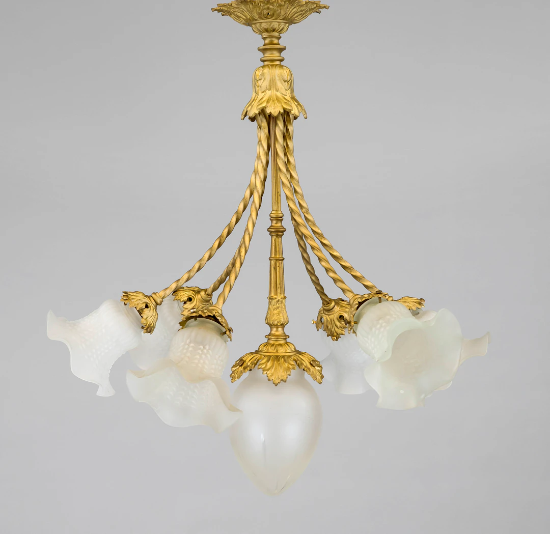 Deckenlampe, Ende 19. Jh., Messin