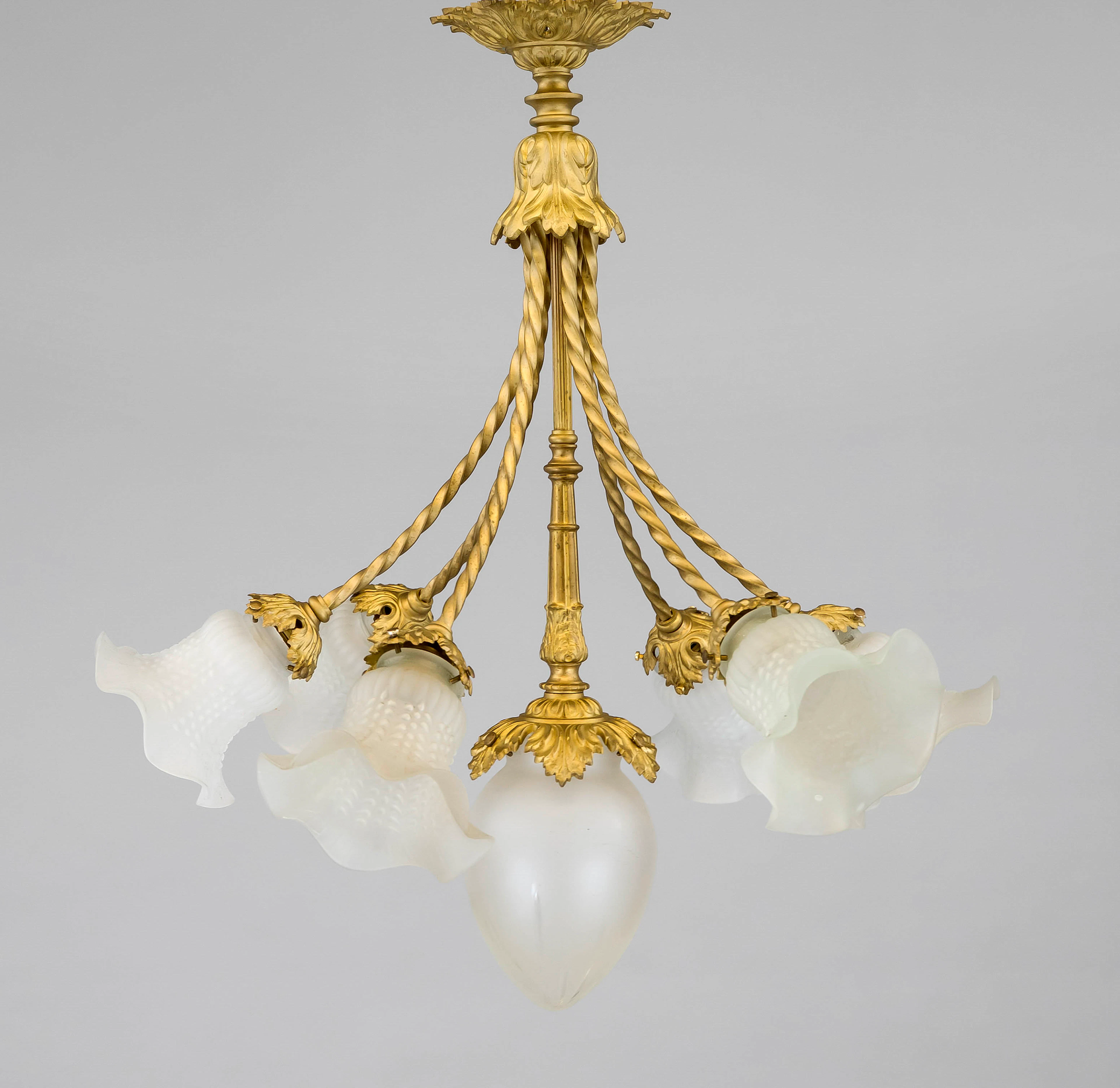 Deckenlampe, Ende 19. Jh., Messin