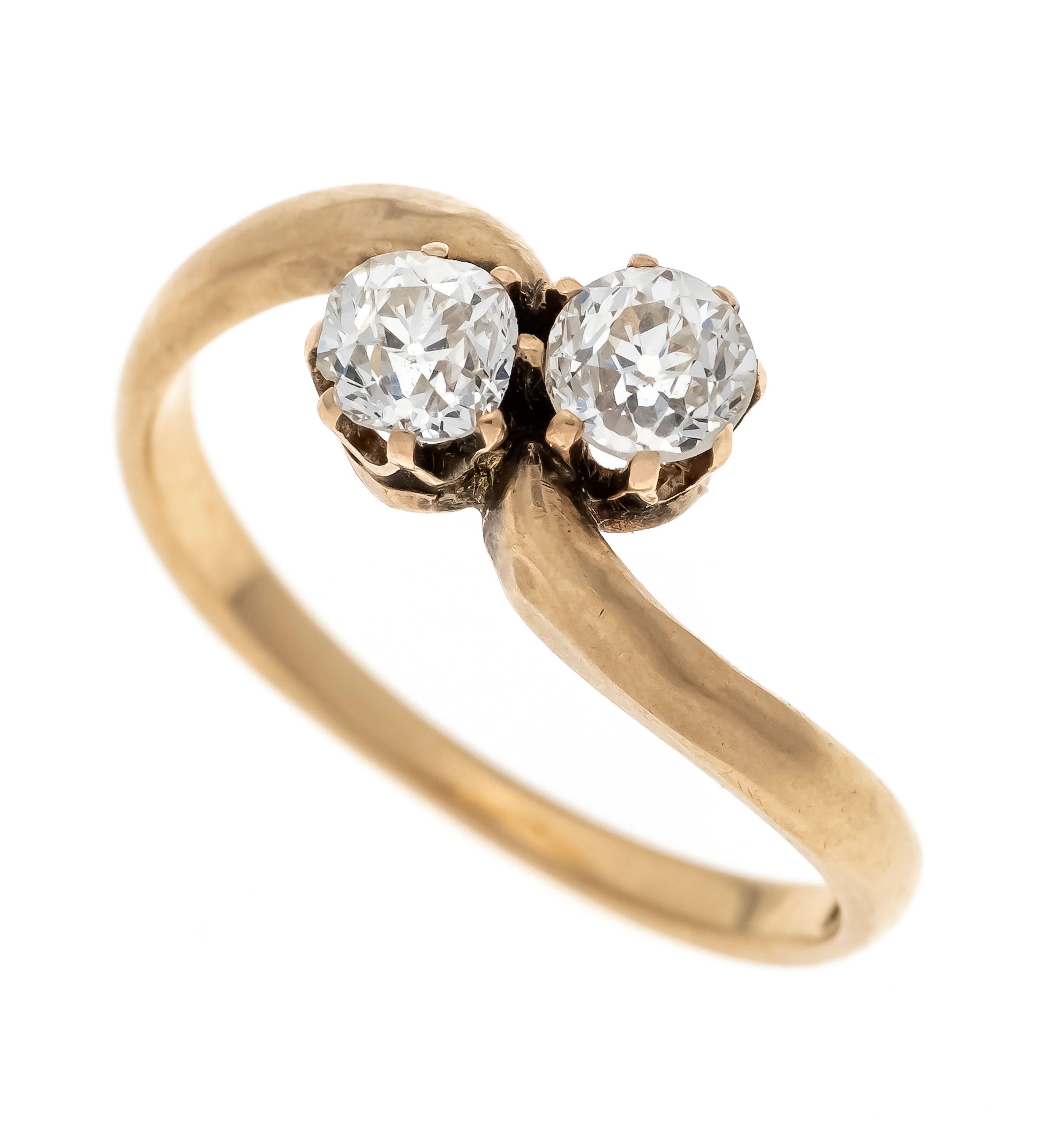 Jugendstil Toi et Moi-Ring GG 585/