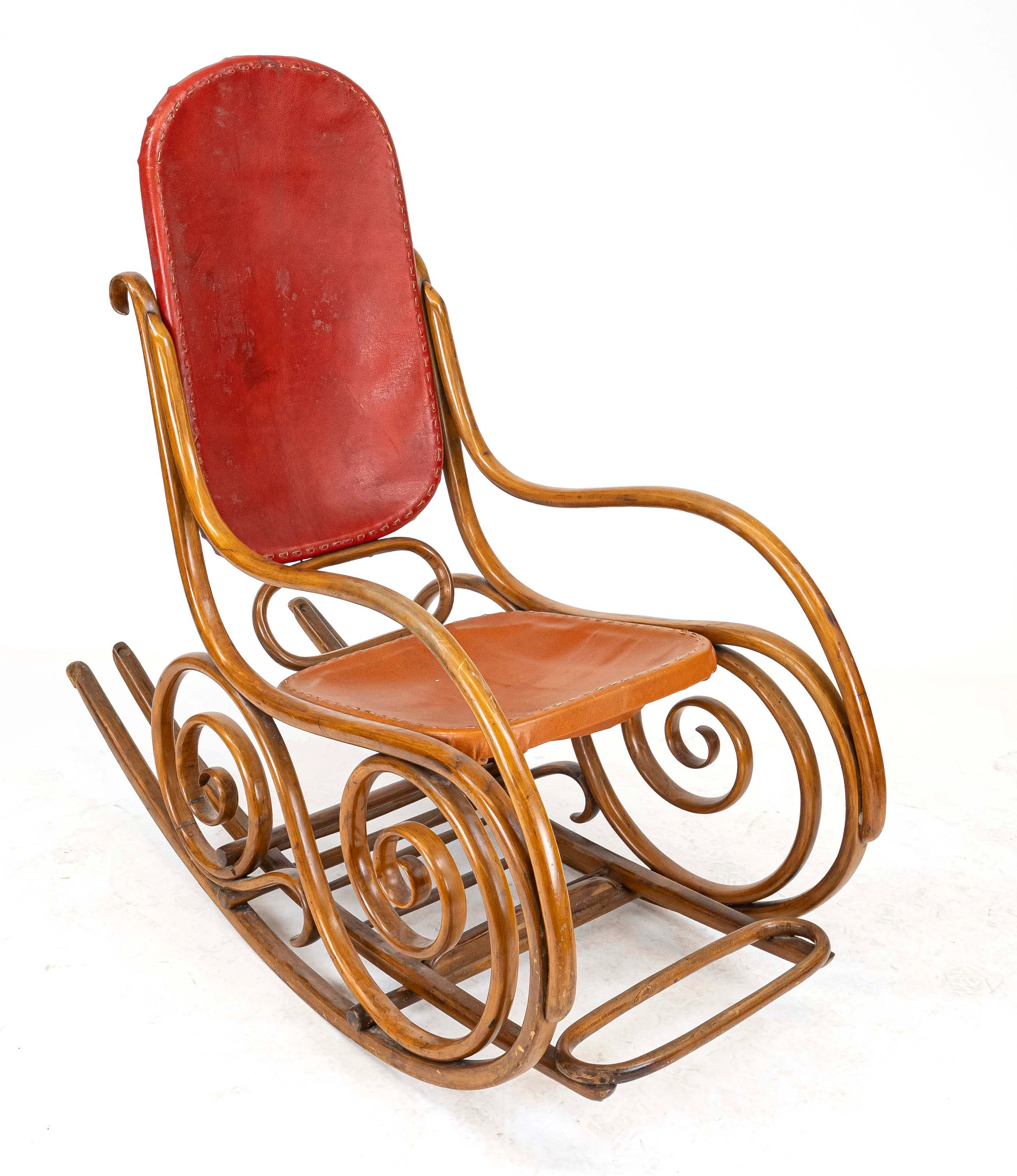 Schaukelstuhl, wohl Thonet um 190