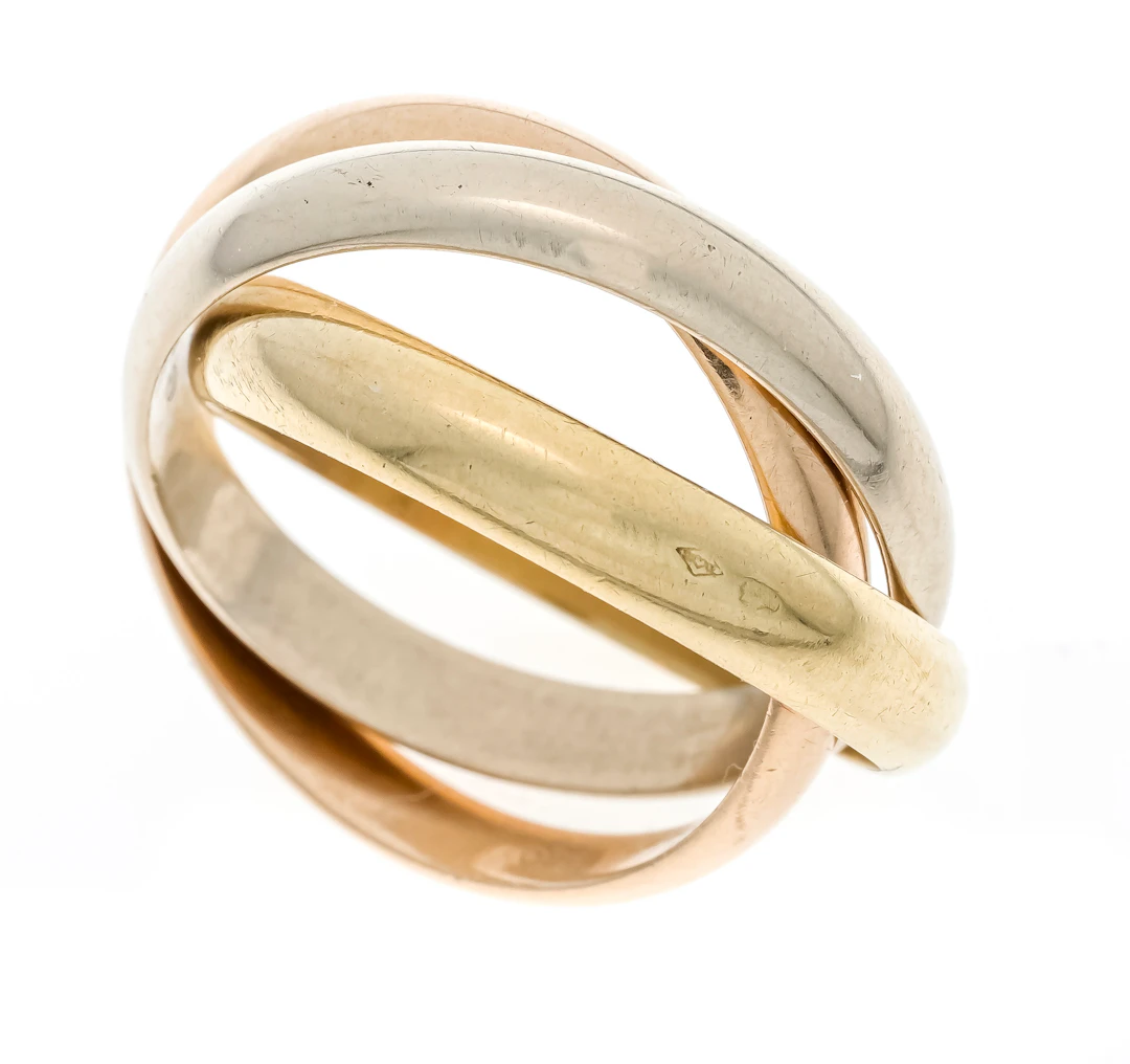Cartier Trinity Ring GG/WG/RG 750