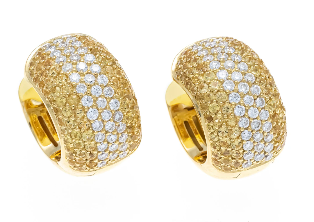 Saphir-Brillant-Creolen GG 750/00