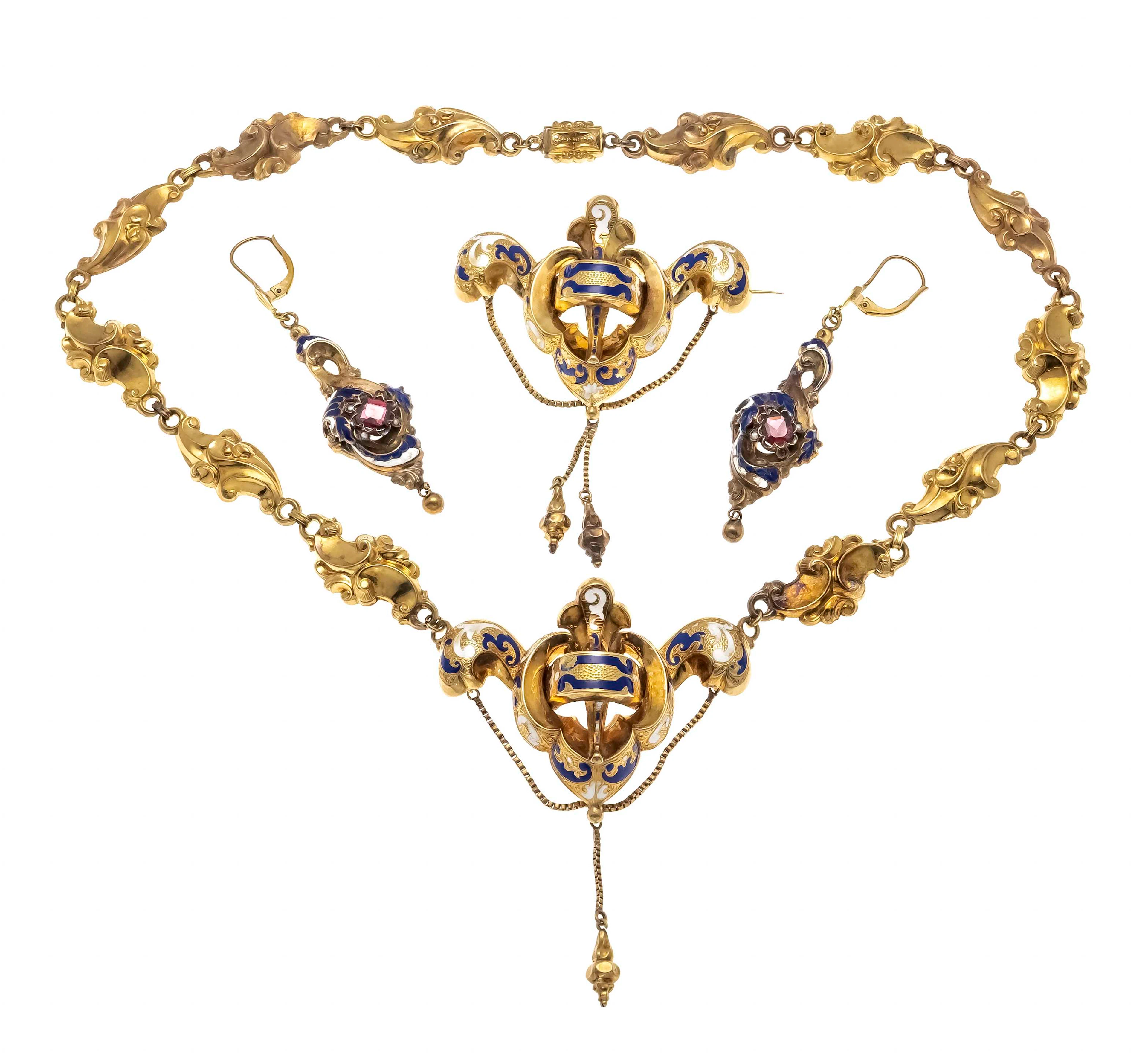 Seltene Biedermeier Demi-Parure um 1