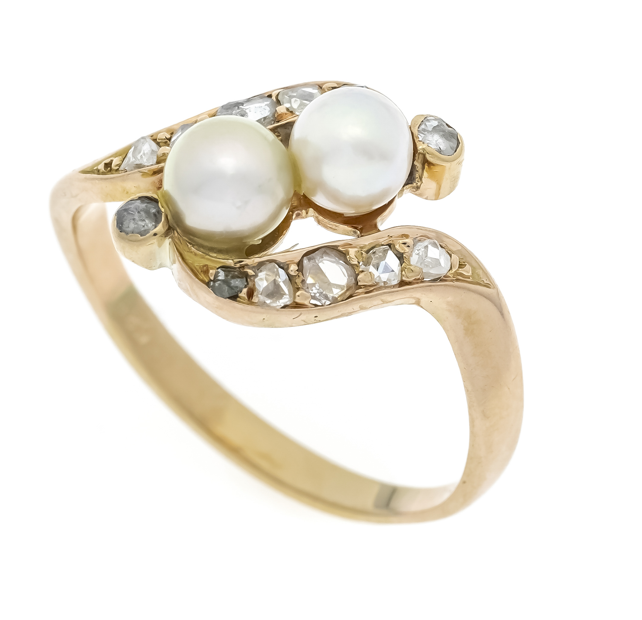 Perlen-Diamant-Ring RG 585/000 mit