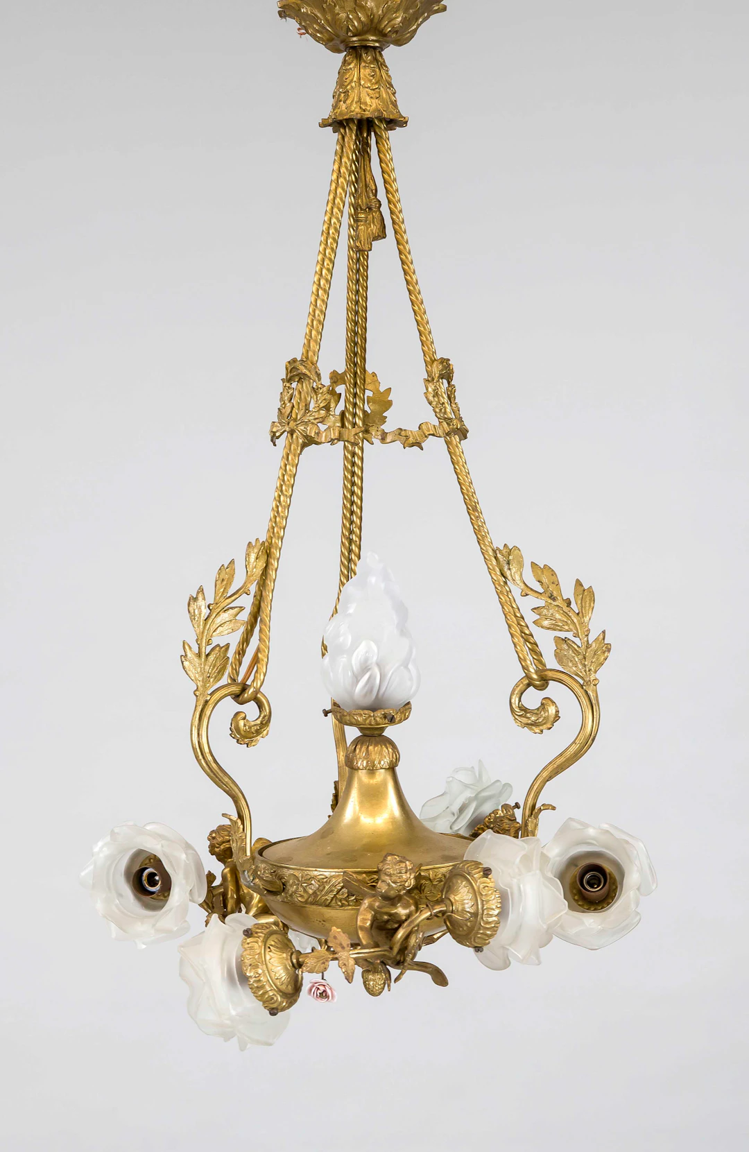 Deckenlampe, Ende 19. Jh., Messin