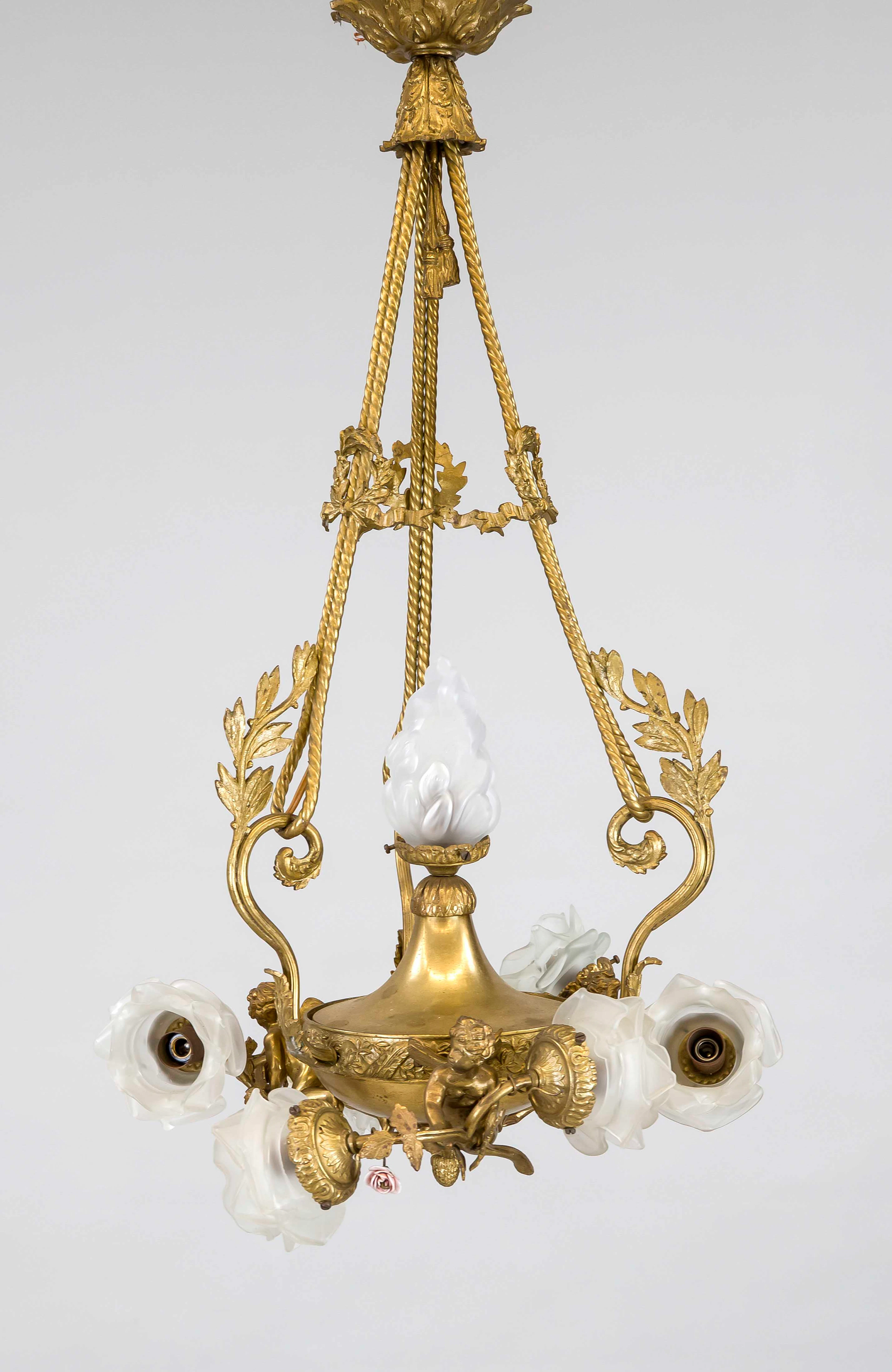 Deckenlampe, Ende 19. Jh., Messin