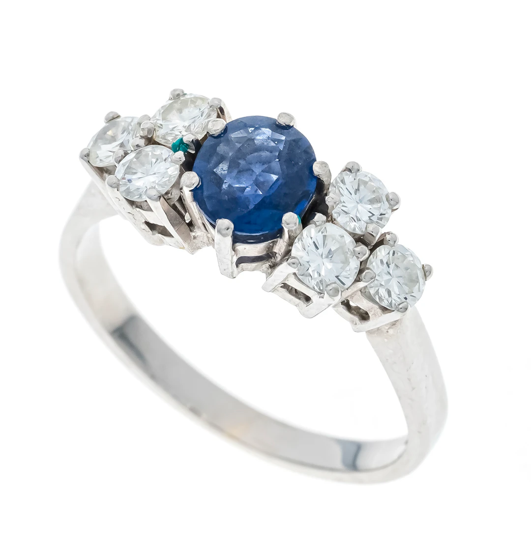 Saphir-Brillant-Ring WG 750/000 m