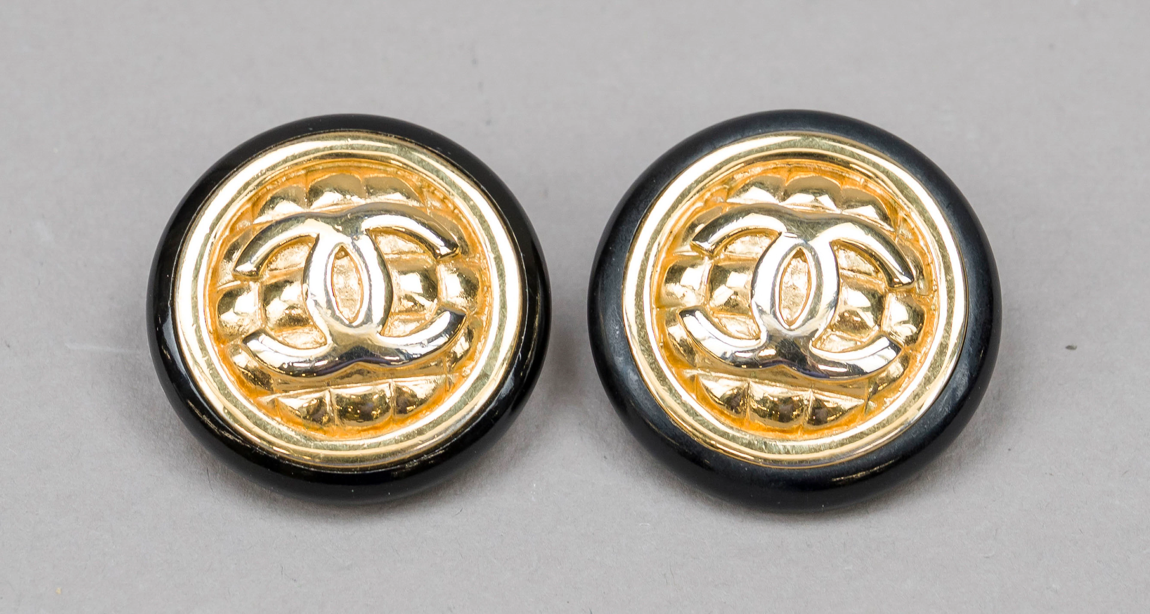 Chanel, Paar große Vintage Ohrcli