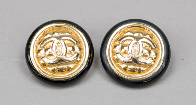 Chanel, Paar große Vintage Ohrcli