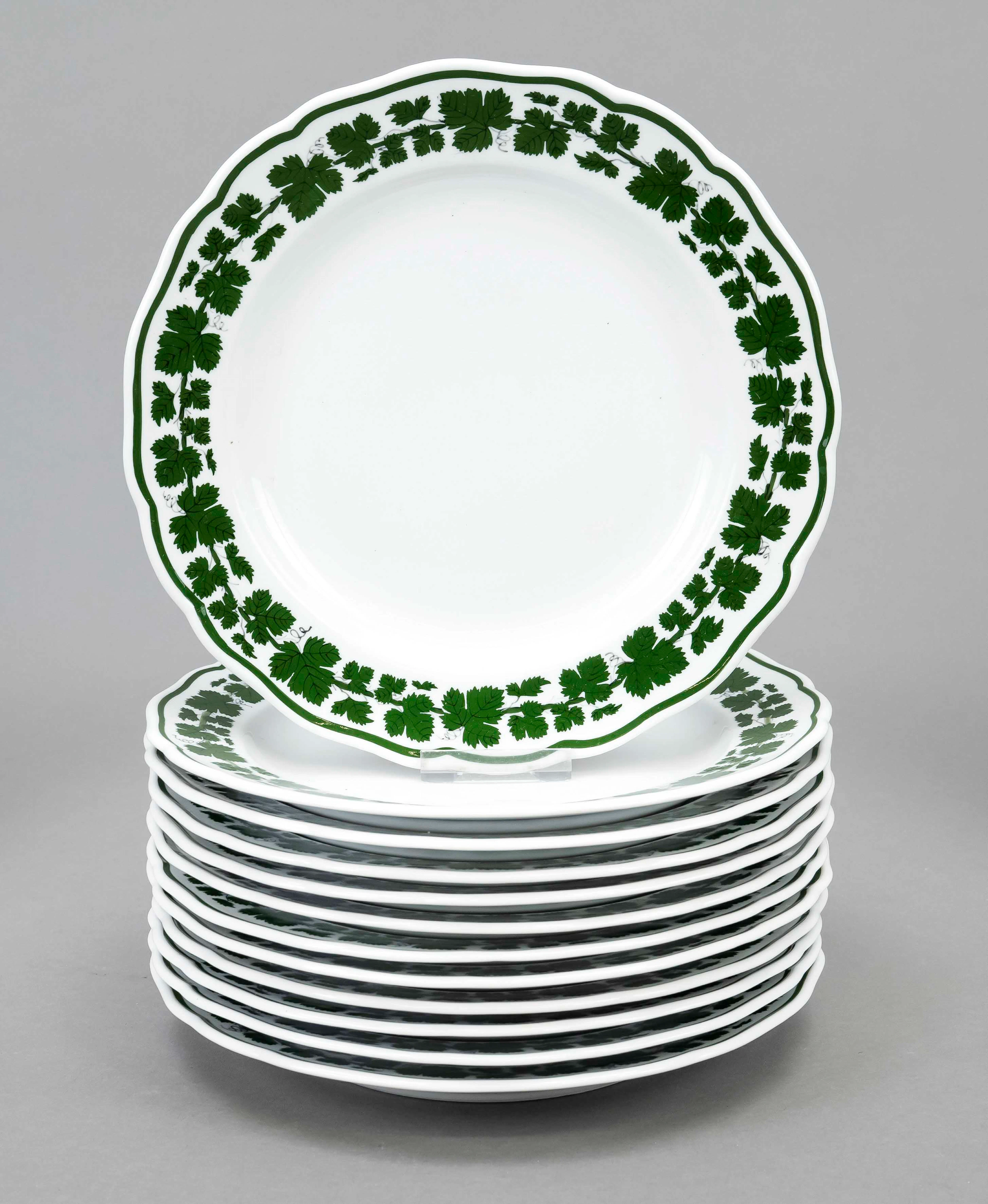 12 Speiseteller, Meissen, 1970-80