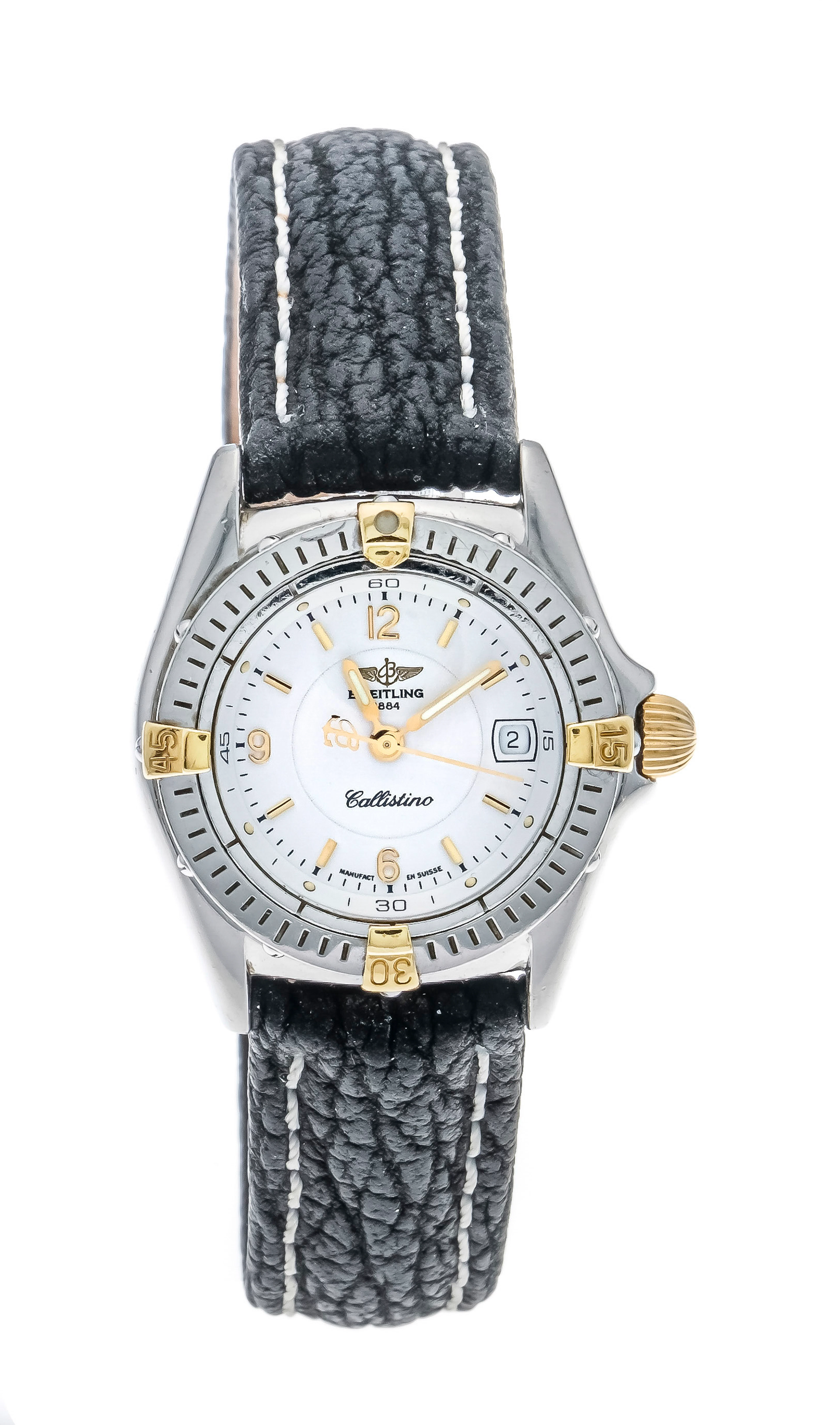 Breitling Damenquarzuhr, Stahl /