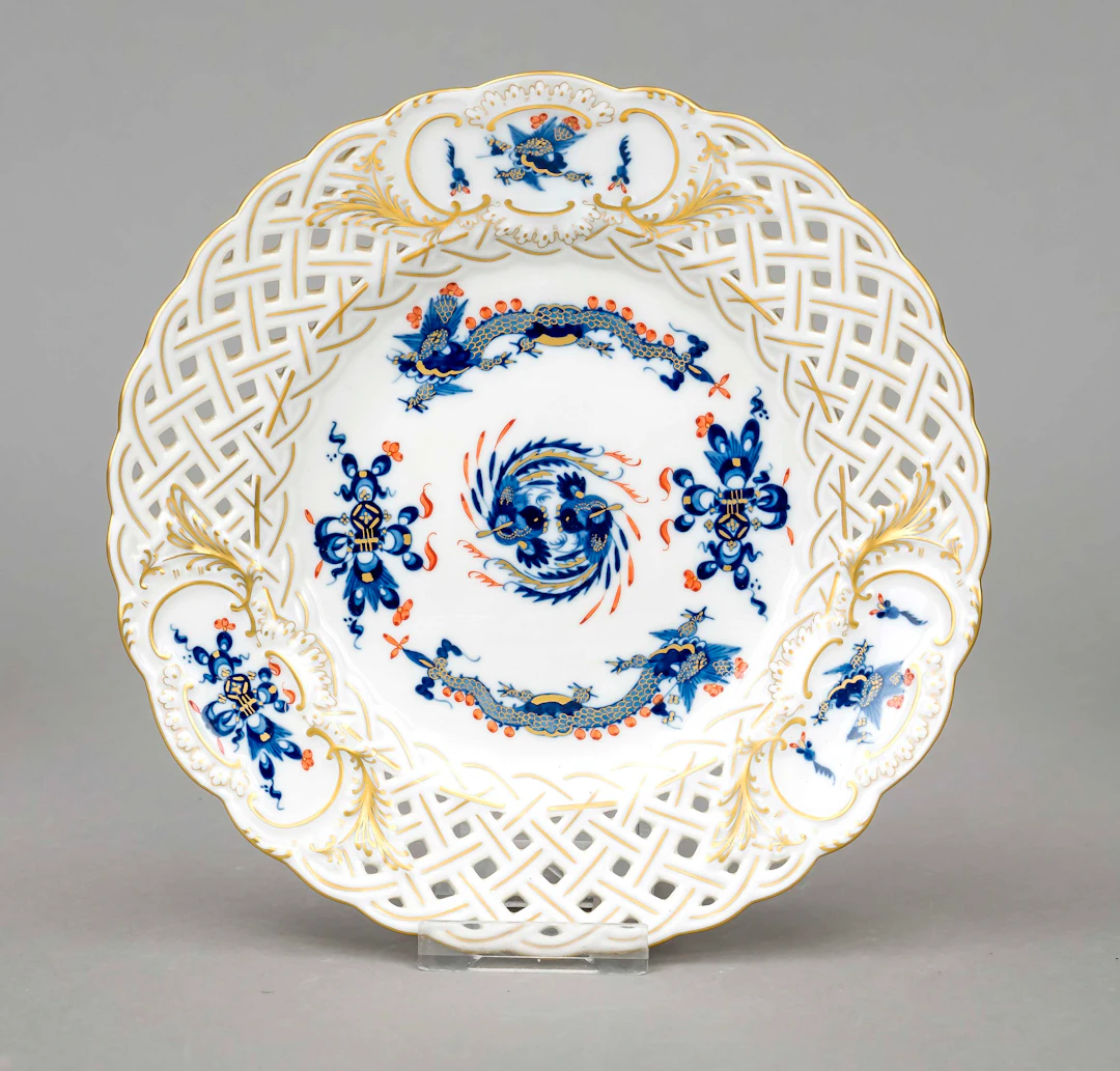 Durchbruchteller, Meissen, Marke