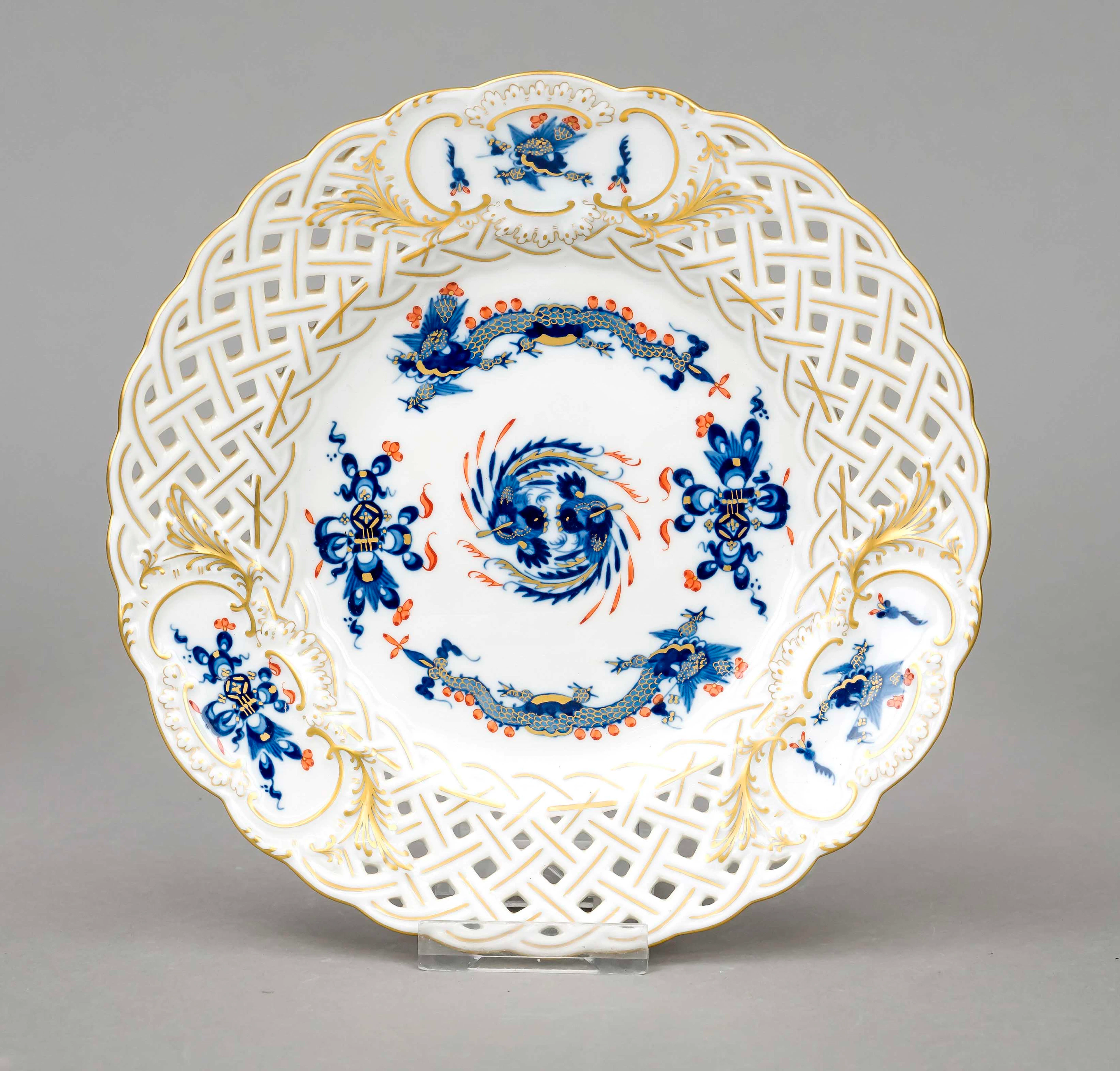 Durchbruchteller, Meissen, Marke