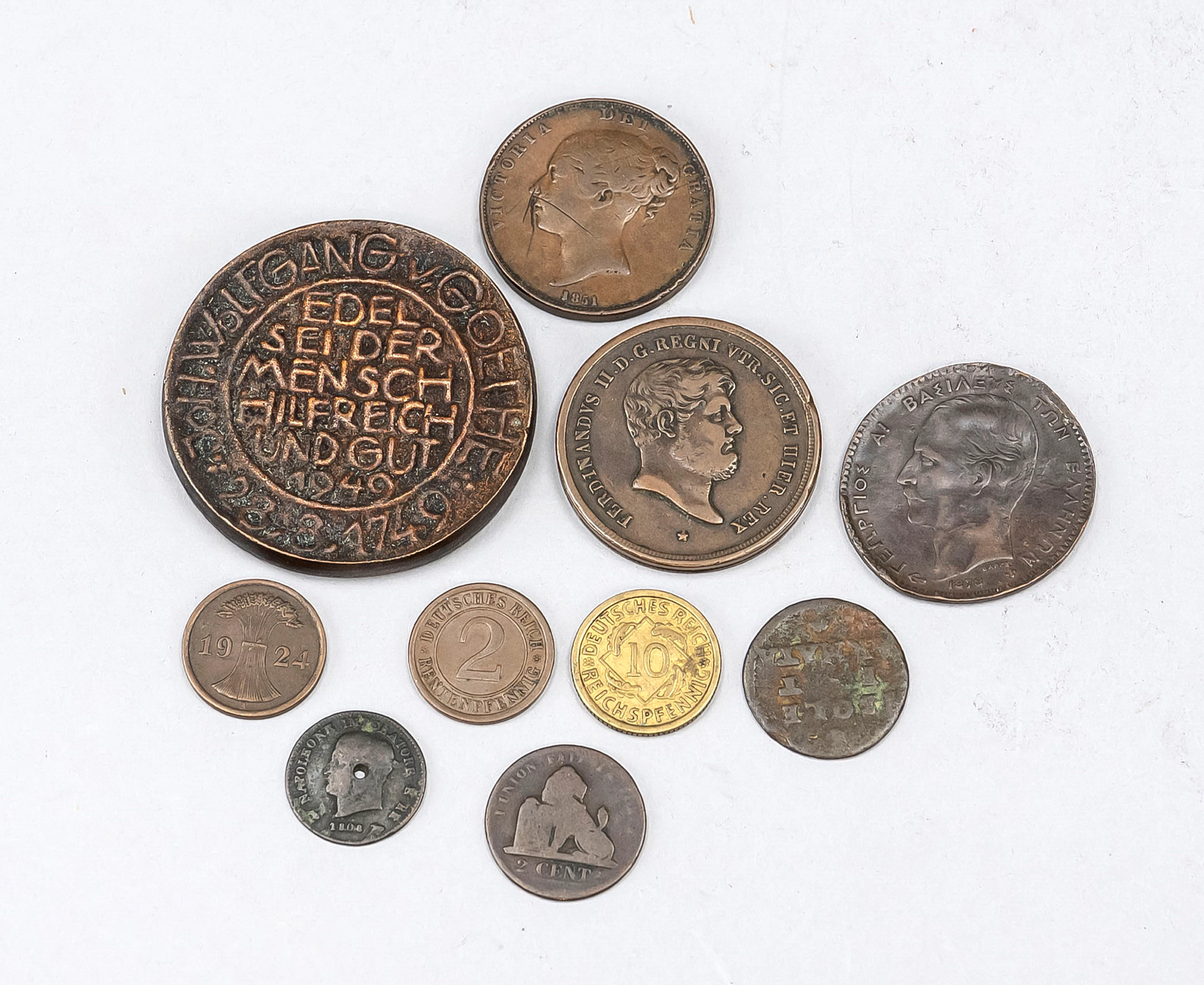 11 historische Münzen bzw. Medail