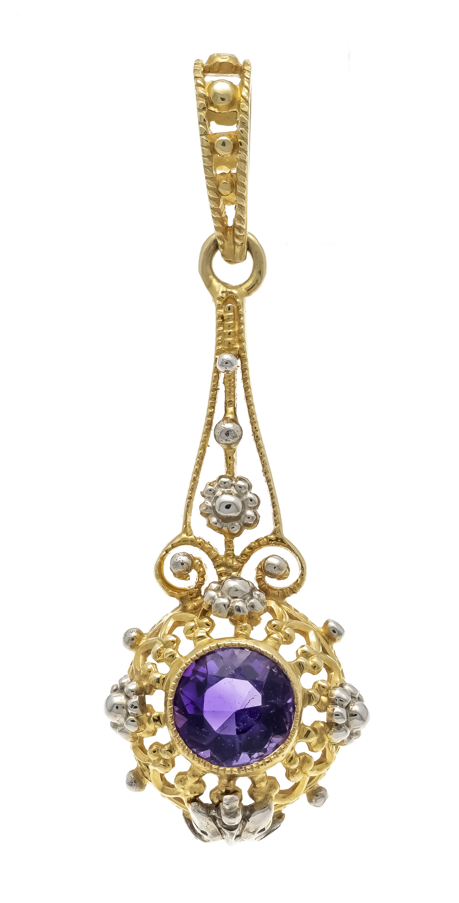 Filigraner Amethyst-Anhänger GG/W