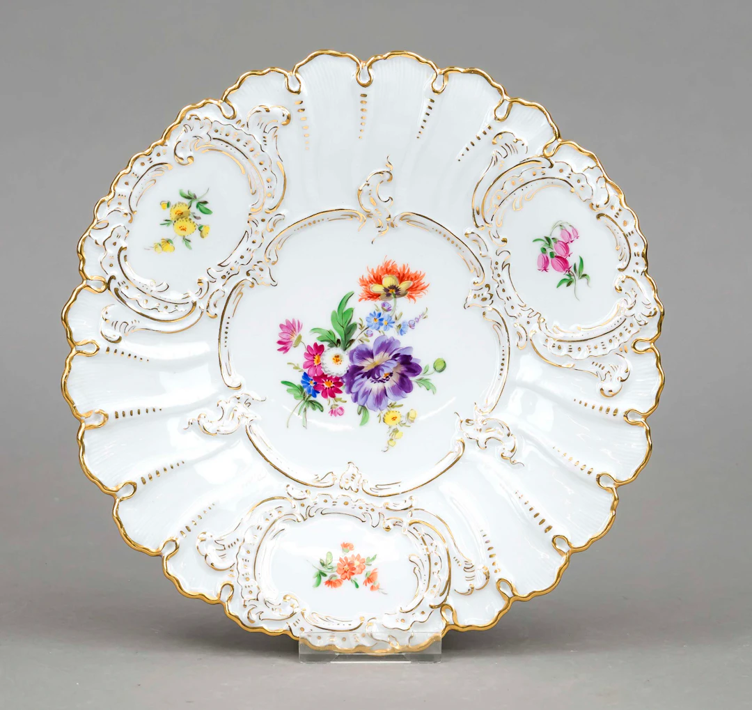 Prunkteller, Meissen, Marke nach