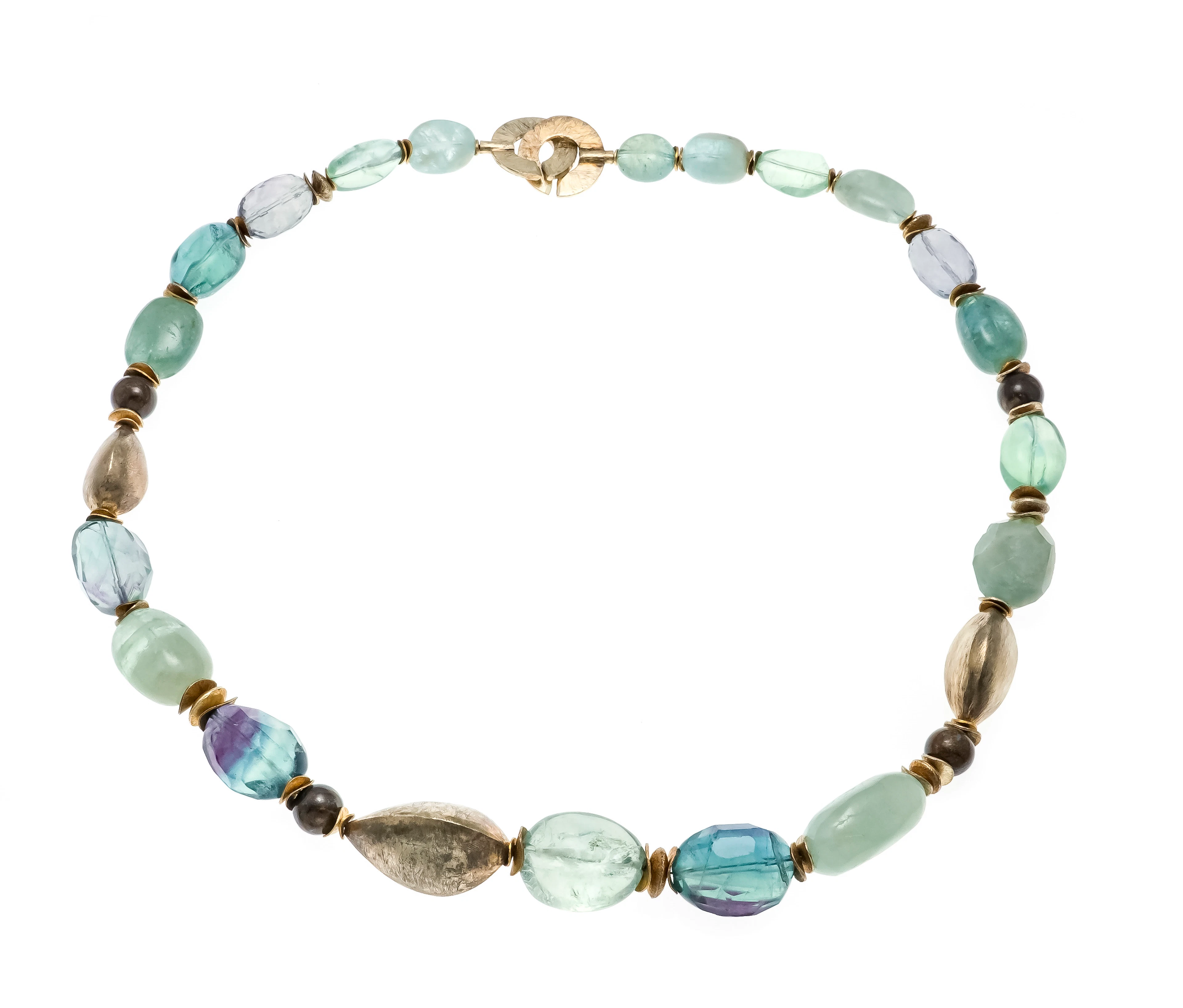 Edelstein-Collier mit Design-Schl