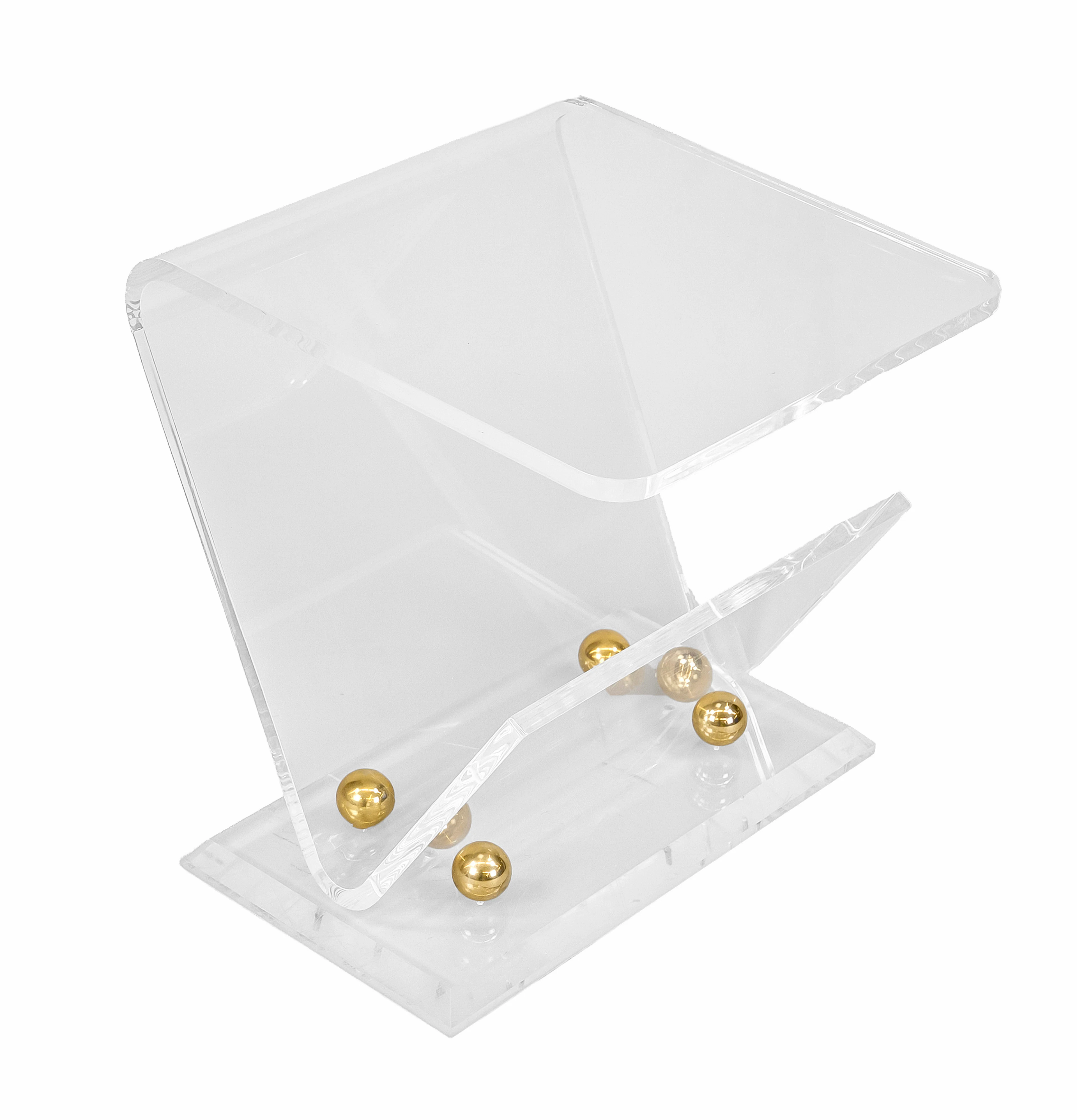 Plexiglass Beistelltisch mit Zeit