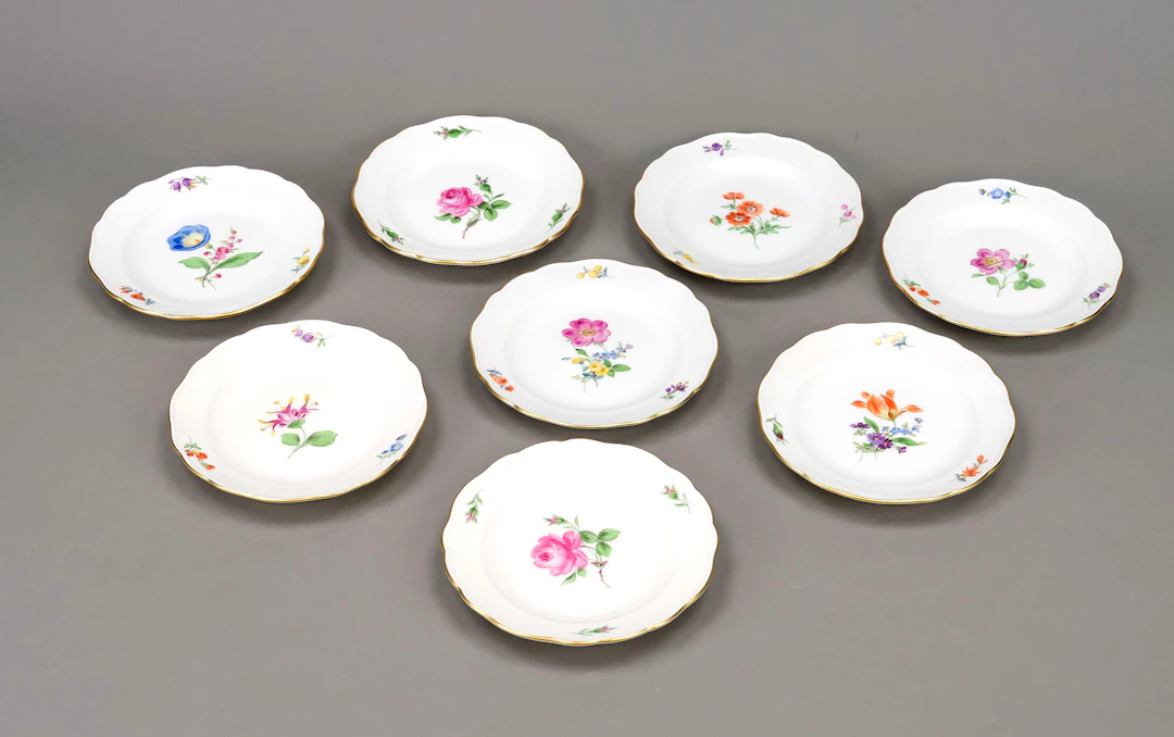 Sieben Brotteller, Meissen, Marke