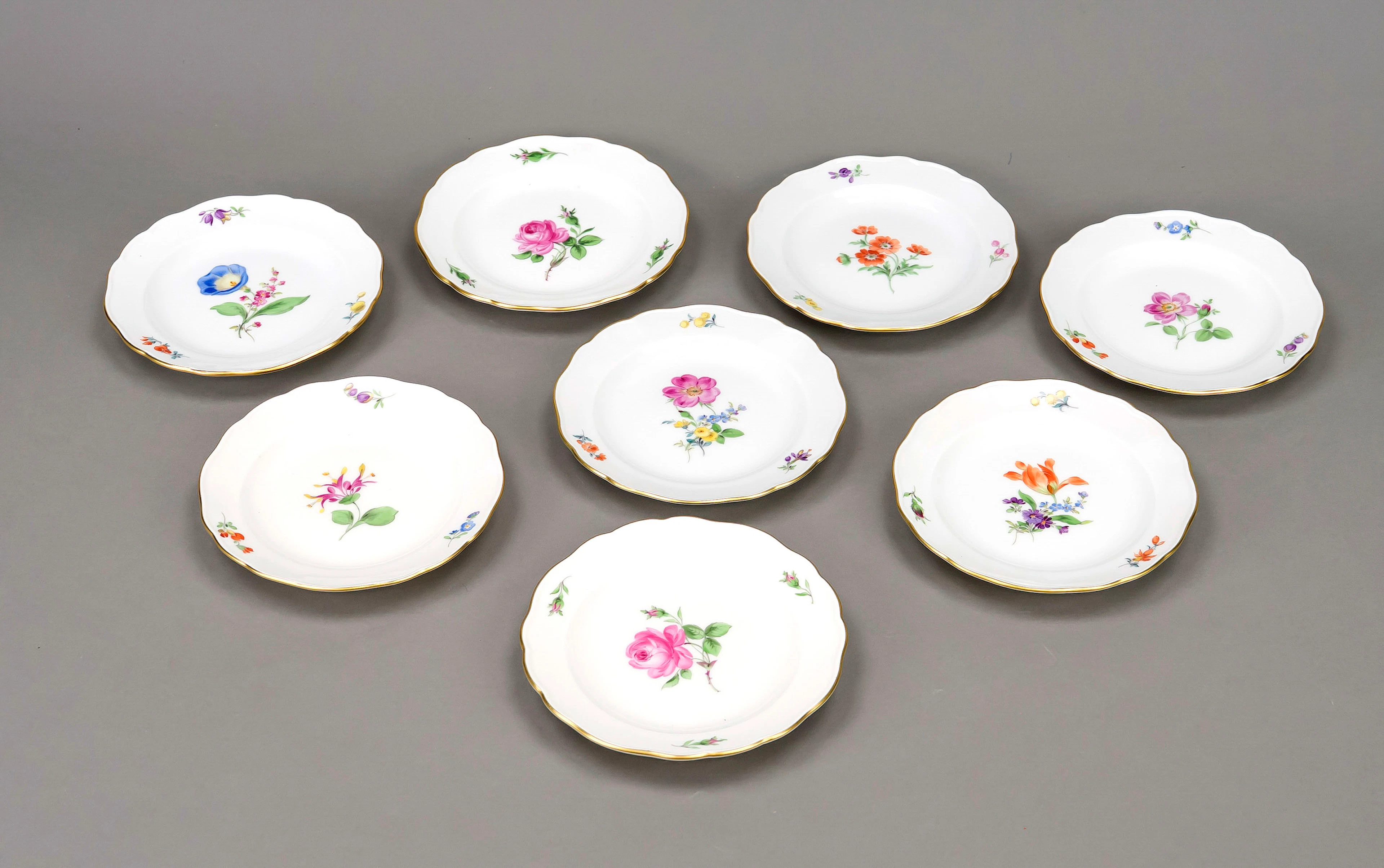 Sieben Brotteller, Meissen, Marke