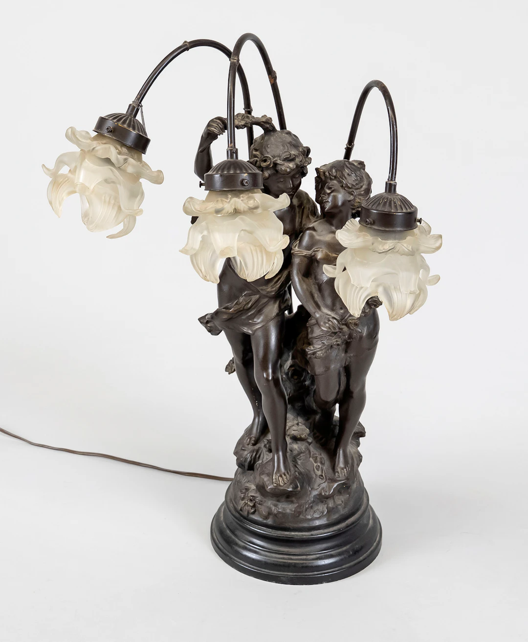 Figürliche Tischlampe, 20. Jh., b
