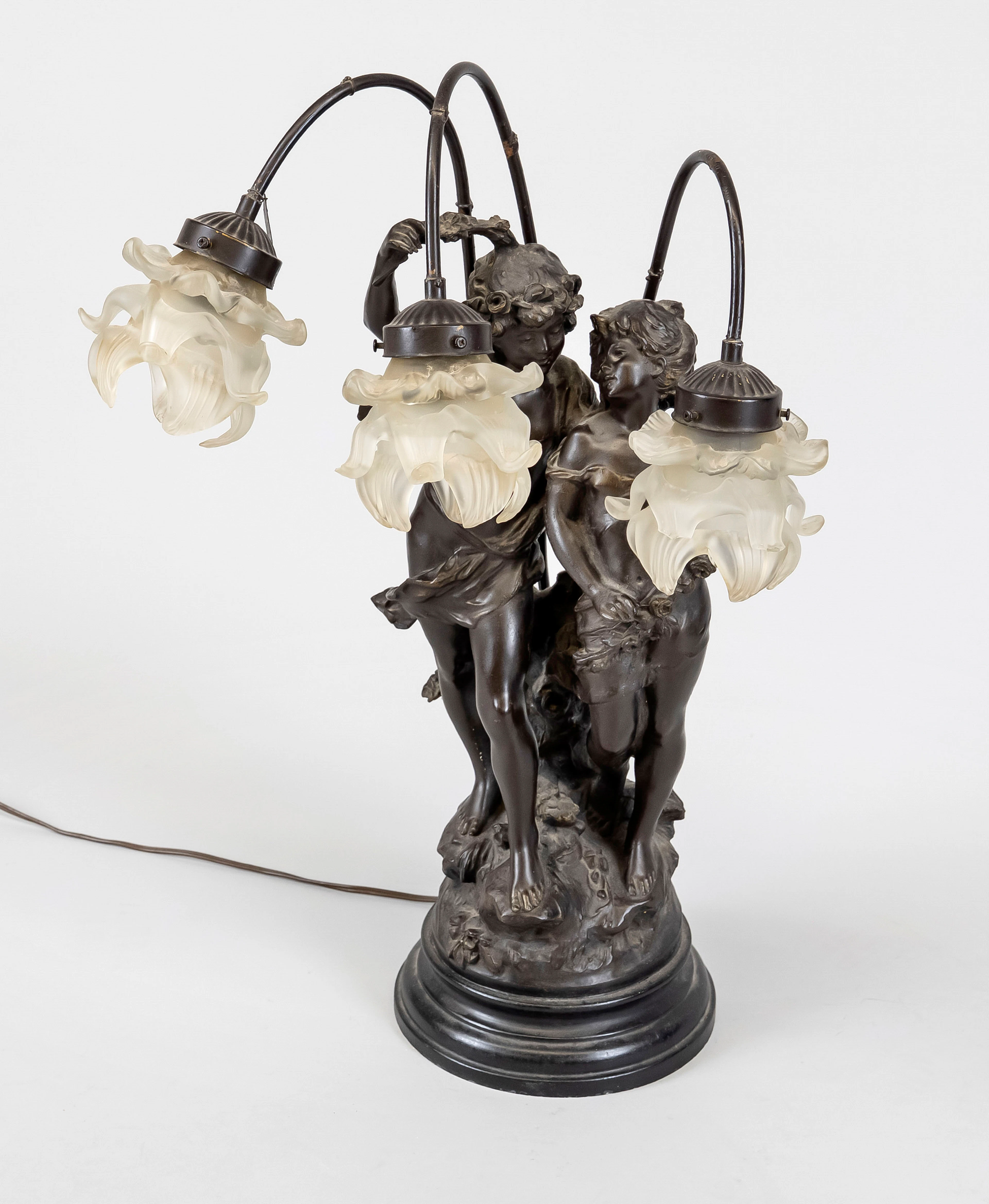 Figürliche Tischlampe, 20. Jh., b