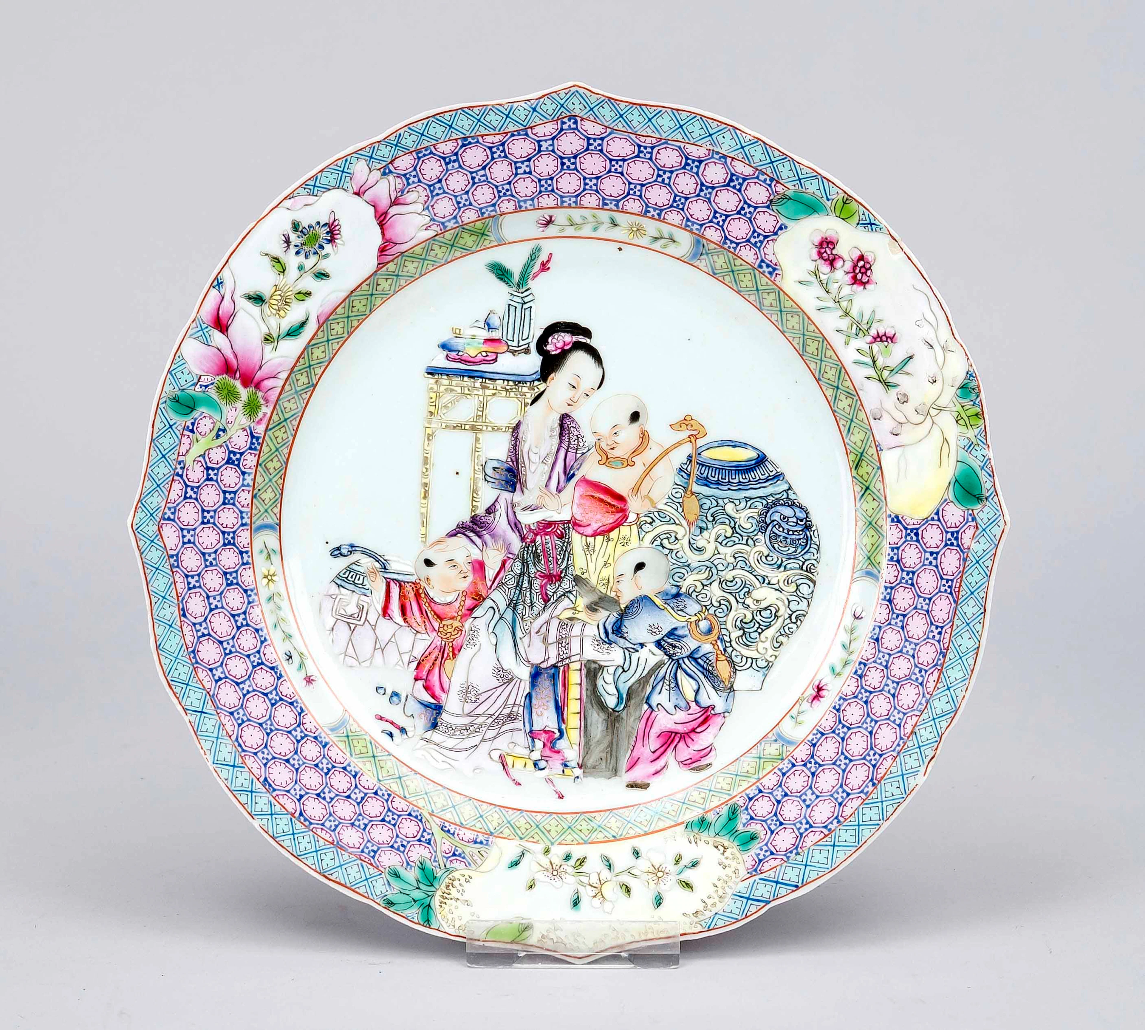Famille rose Teller, China, wohl