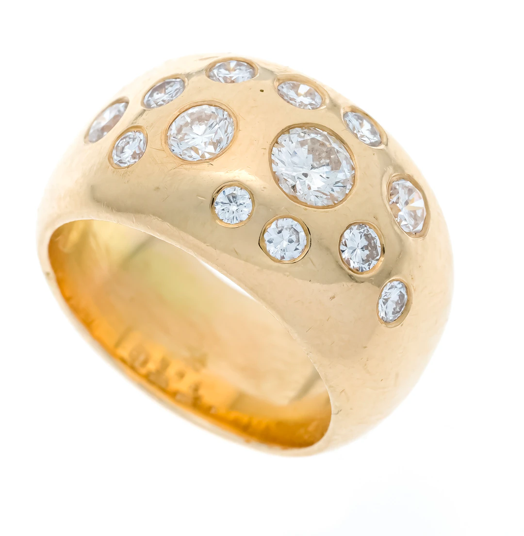 Massiver Brillant-Ring GG 750/000