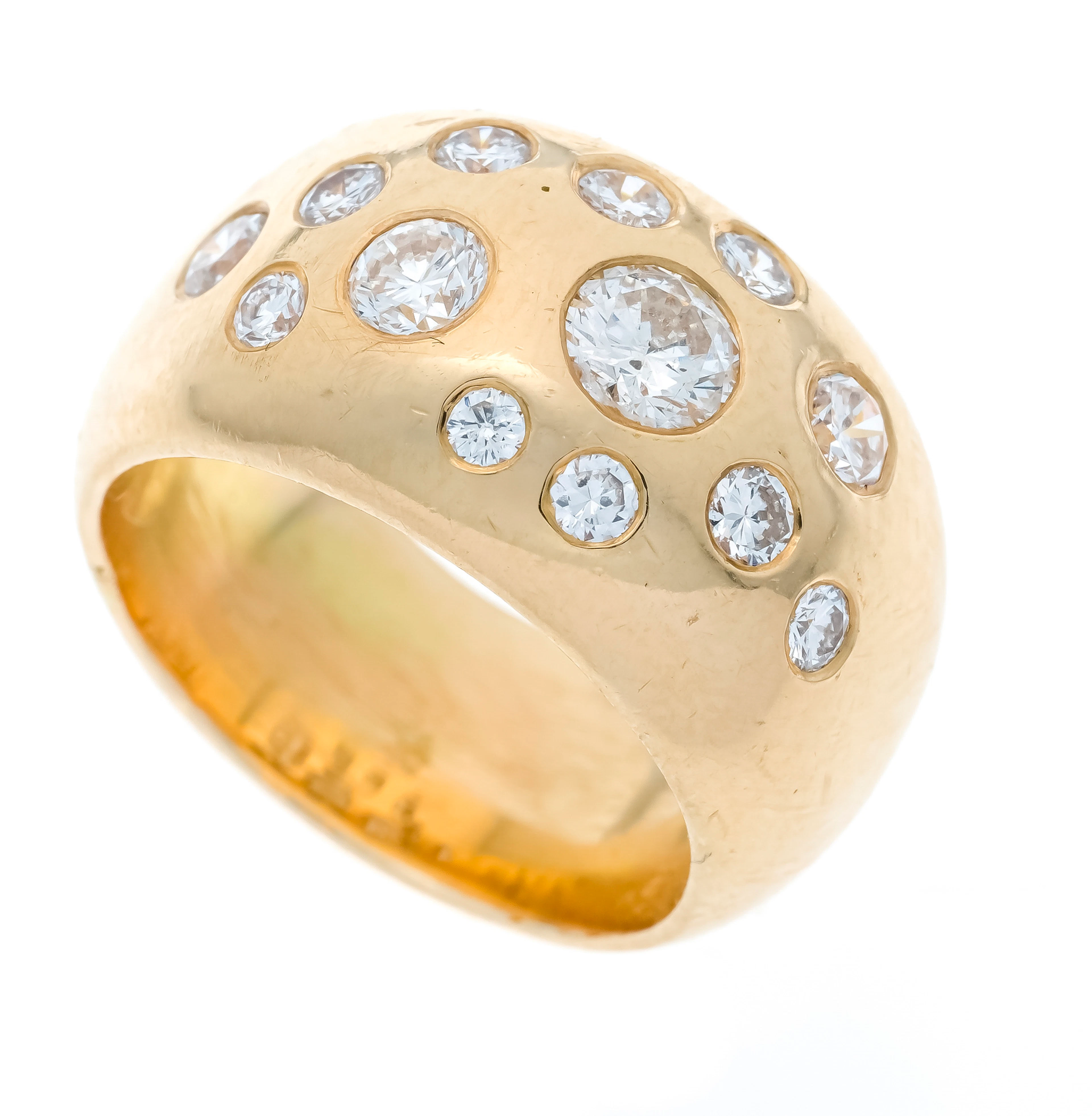 Massiver Brillant-Ring GG 750/000