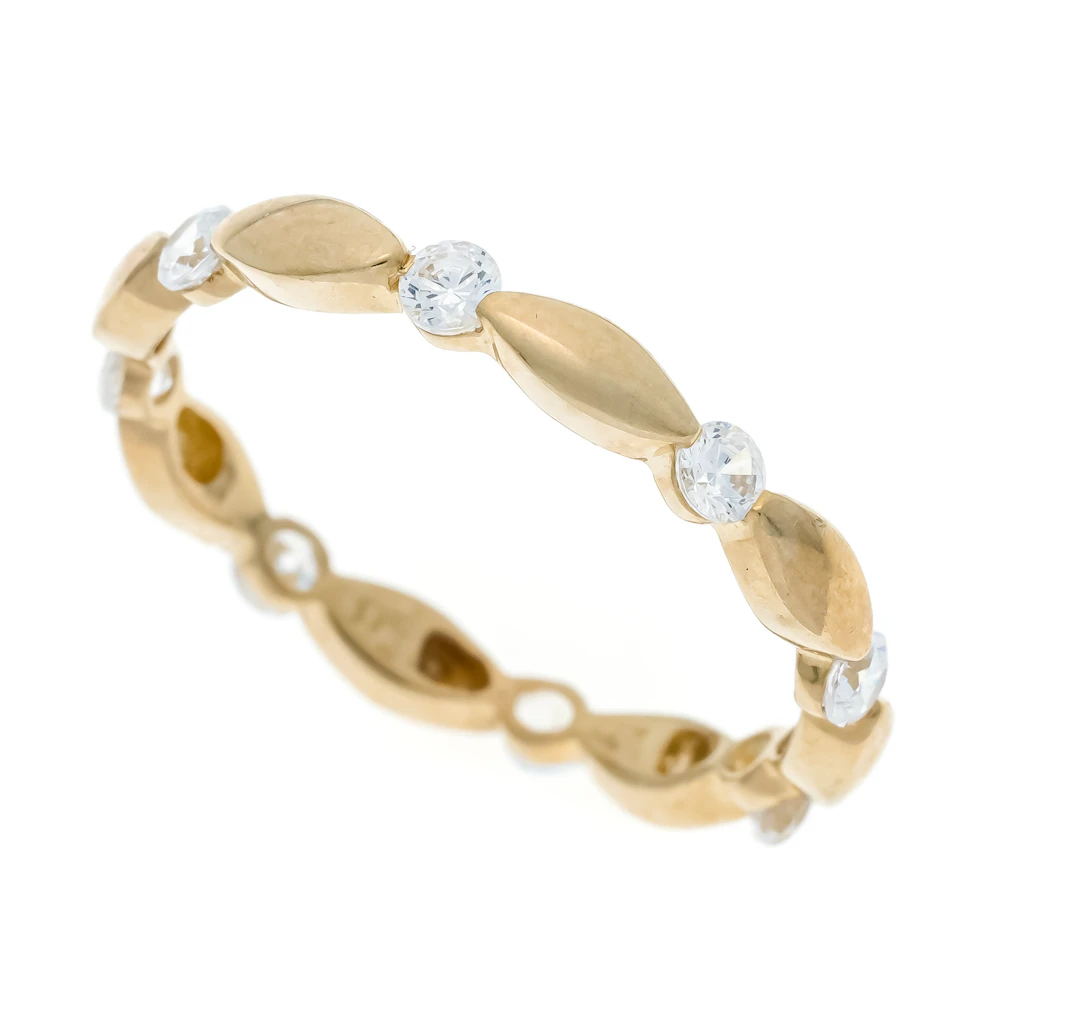 Zirkonia Riviére-Ring GG 375/000