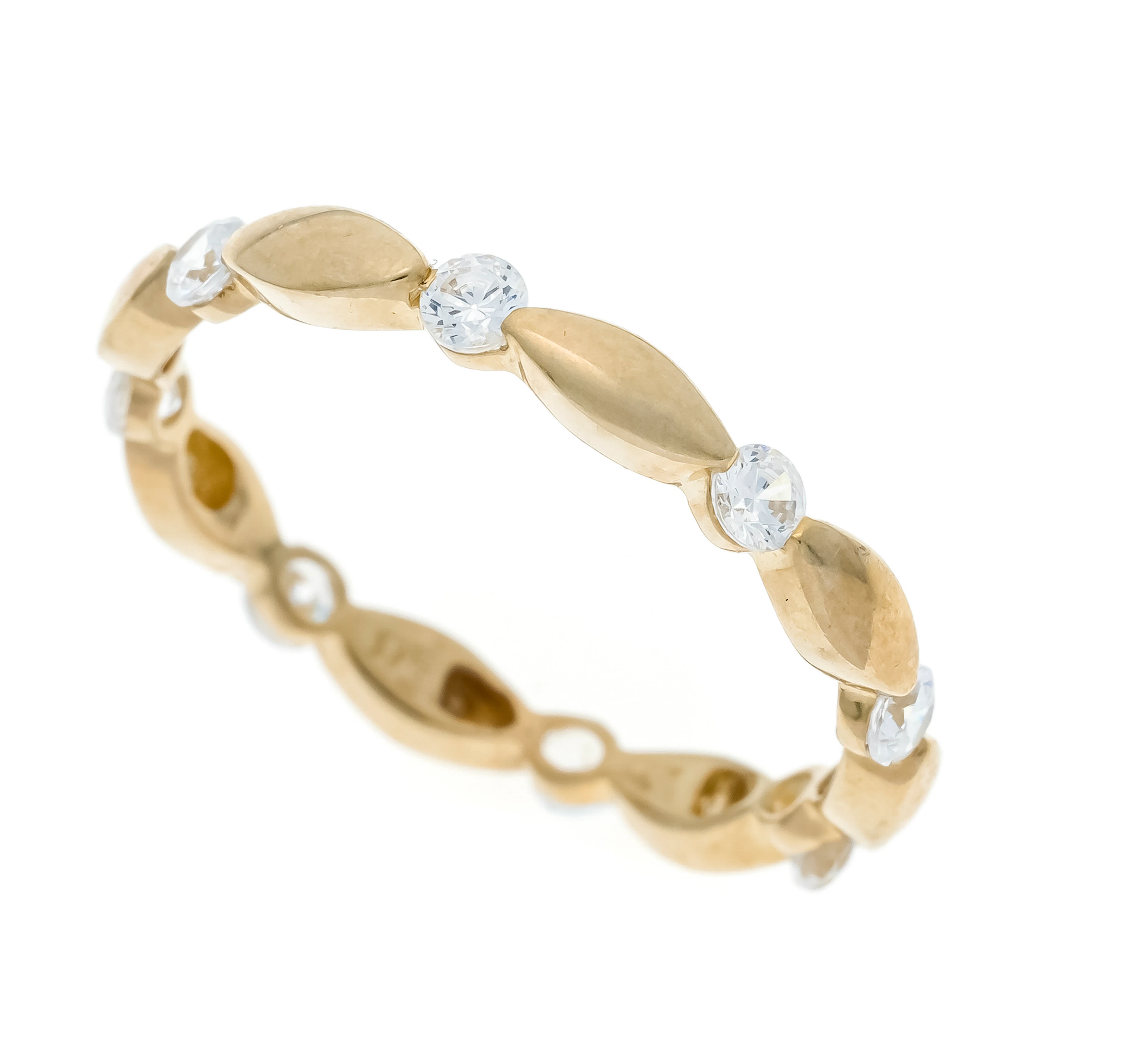 Zirkonia Riviére-Ring GG 375/000